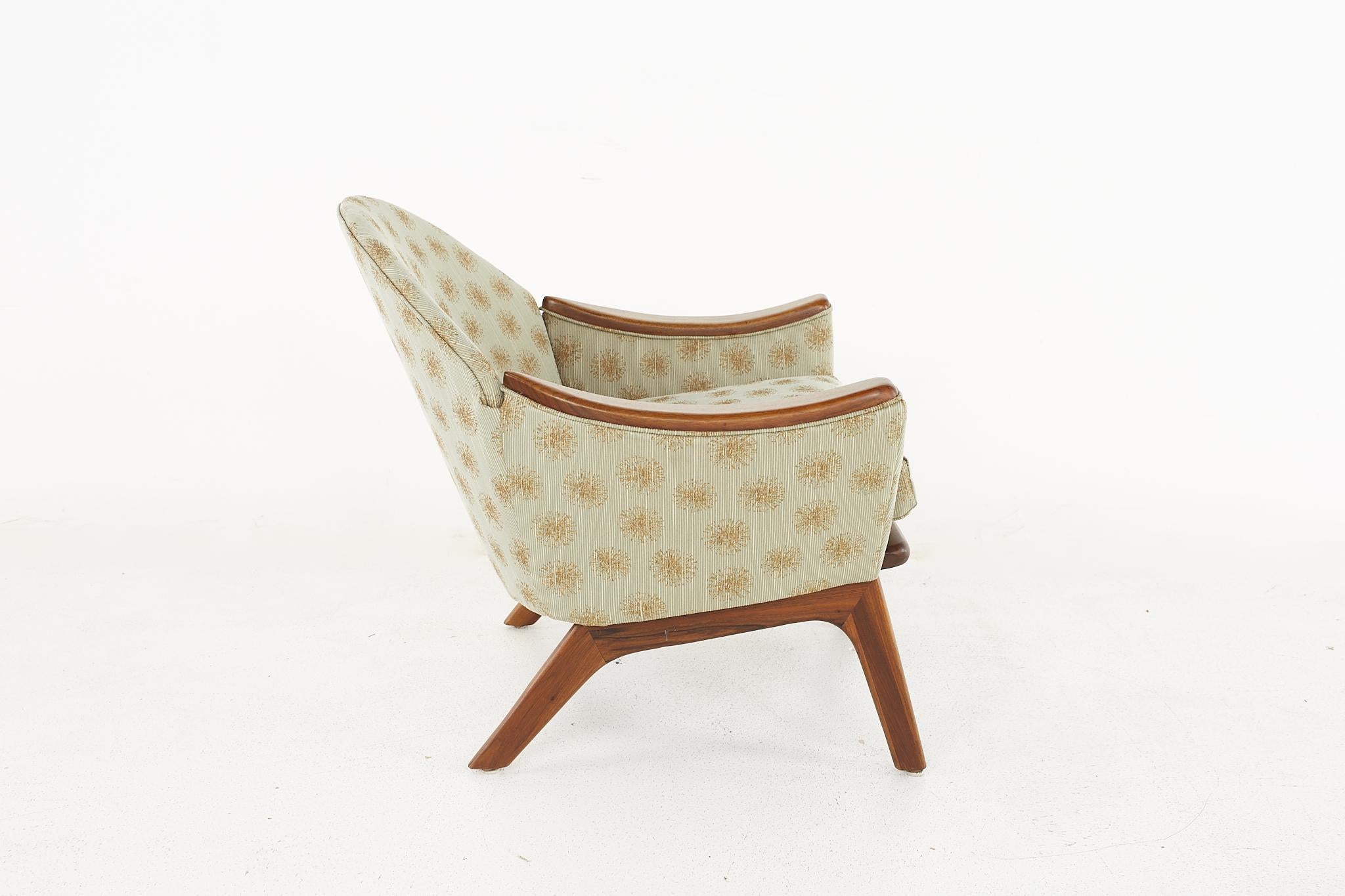 Upholstery Adrian Pearsall for Craft Associates Mid Century Highback Lounge Chair For Sale