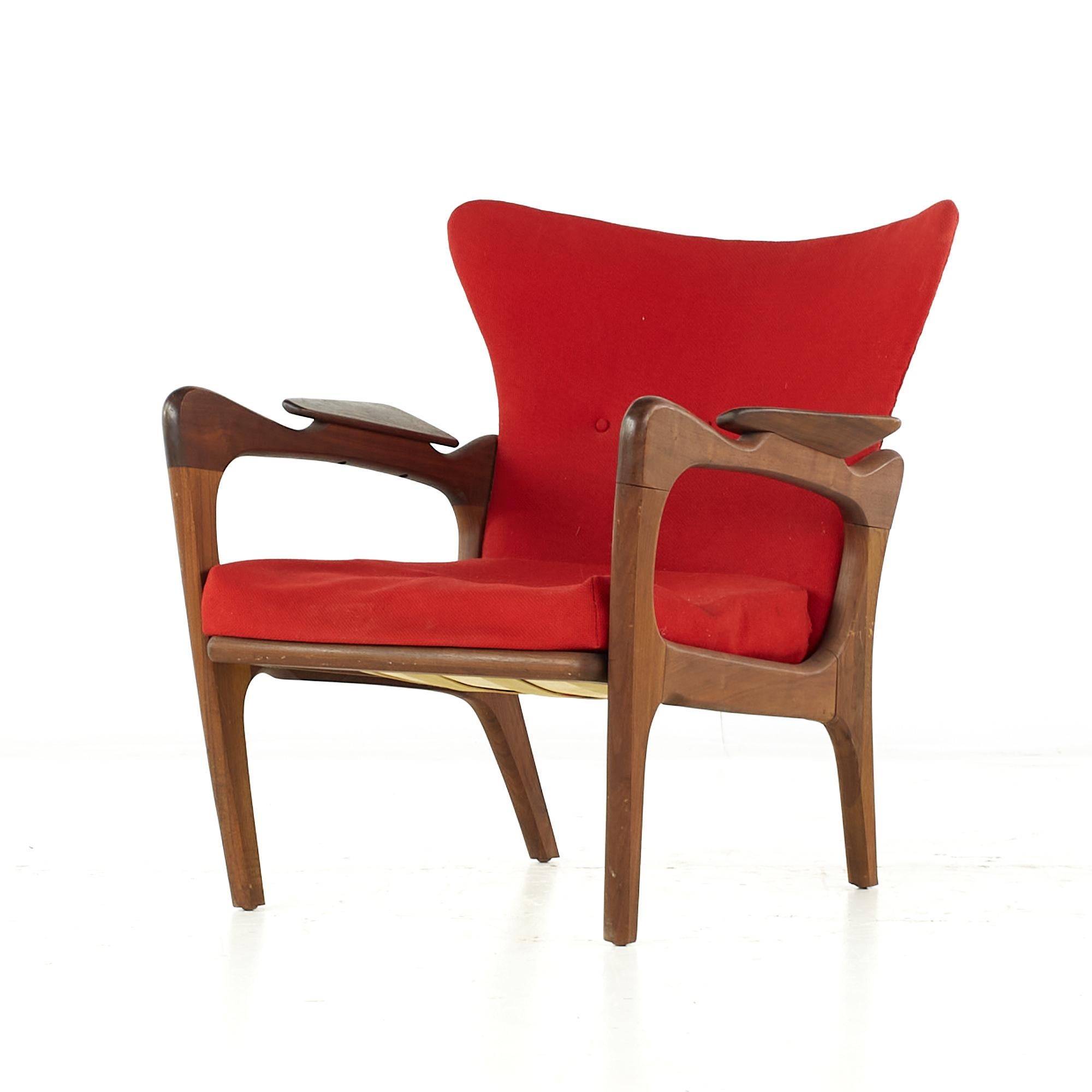 Late 20th Century Adrian Pearsall for Craft Associates Mid Century Lounge Chair - Pair For Sale