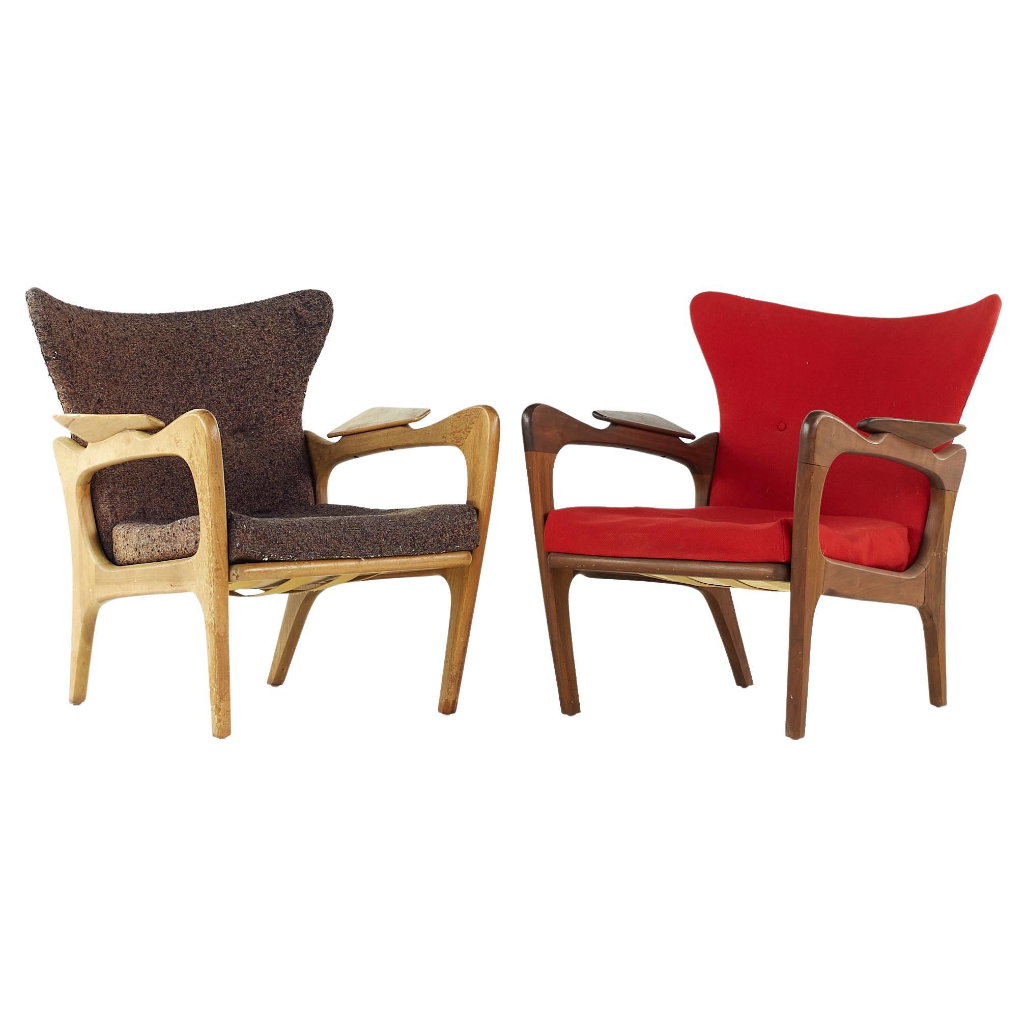 Paire de fauteuils de salon du milieu du siècle Adrian Pearsall pour Craft Associates