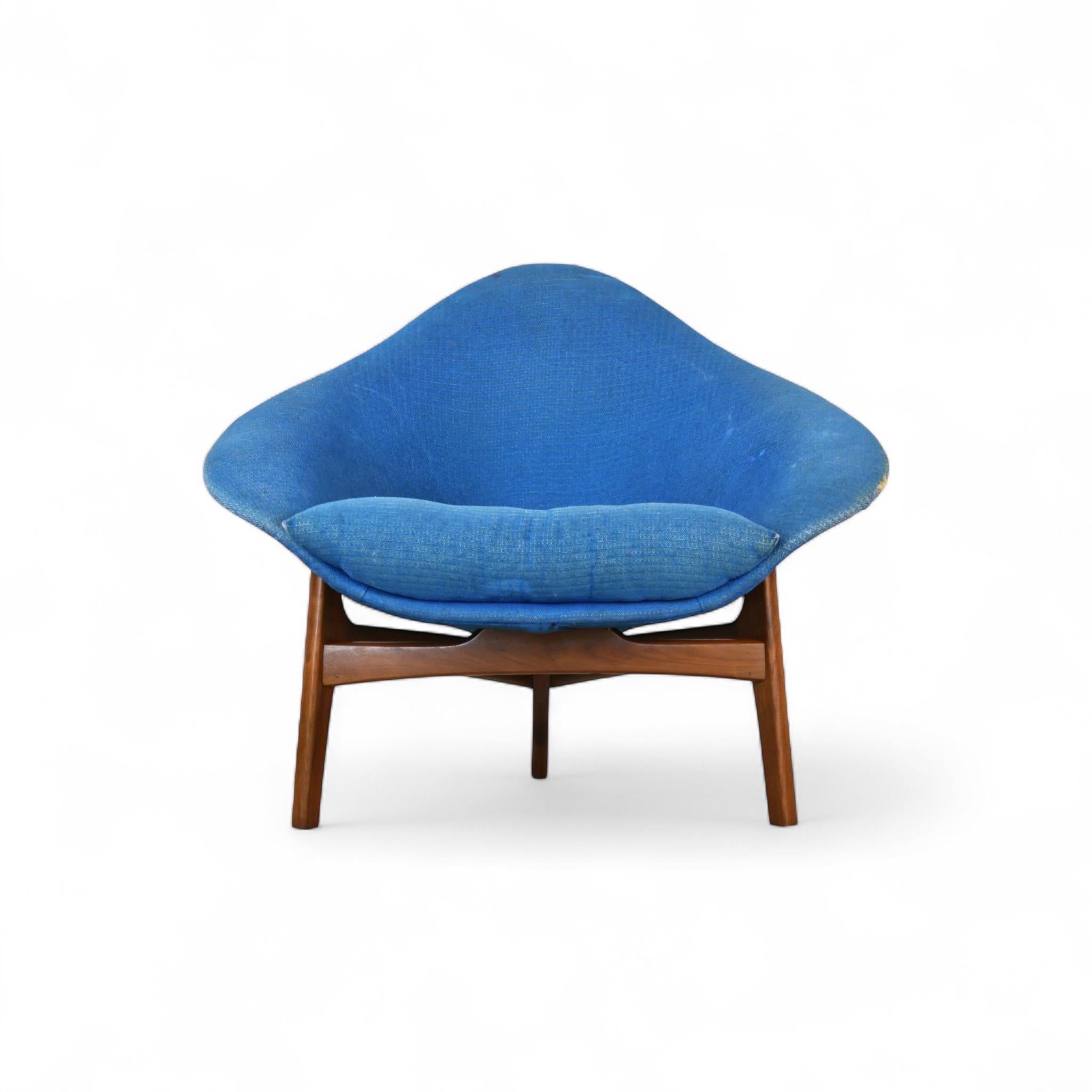 American Adrian Pearsall for Craft Associates Mid Century Modern Coconut Lounge Chair For Sale
