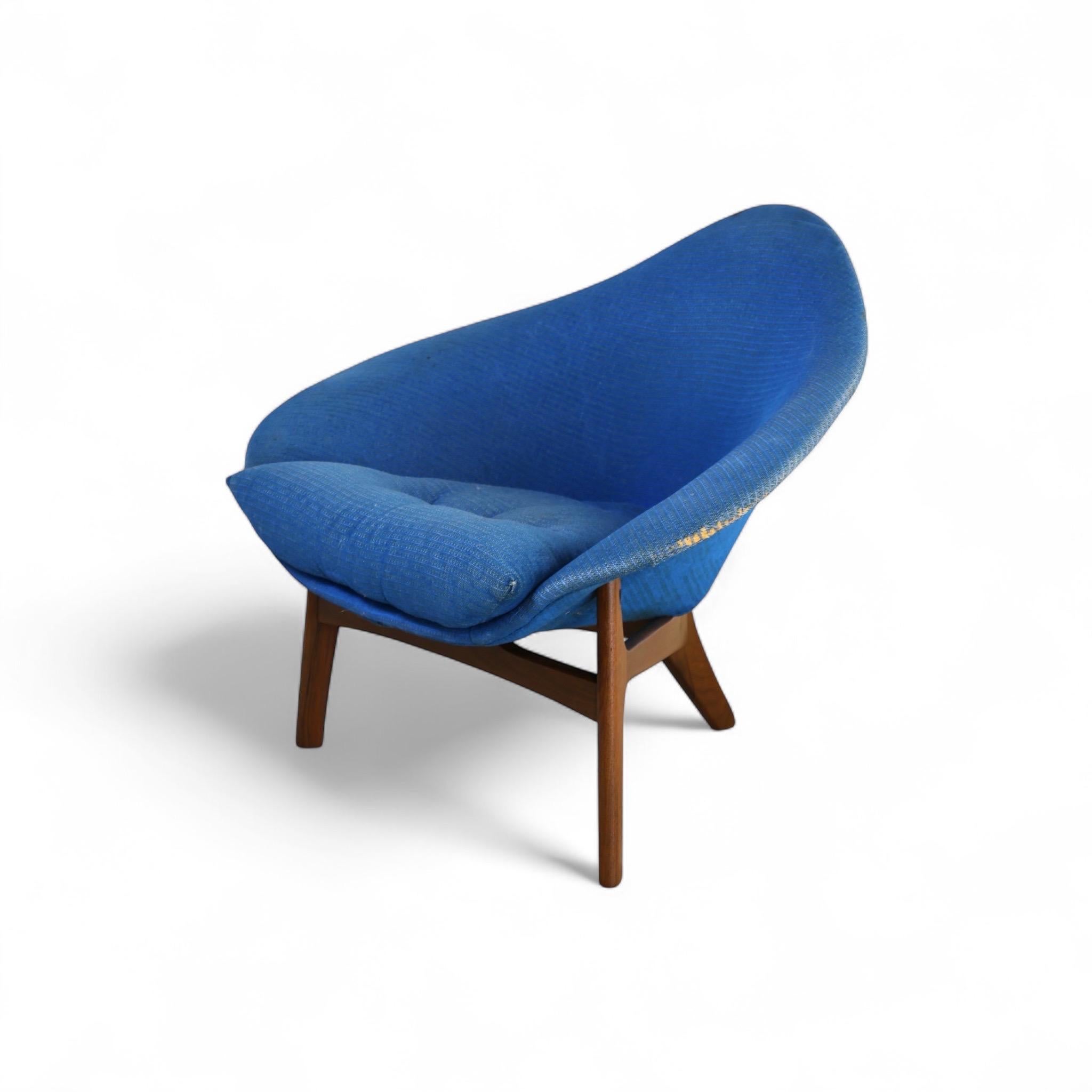 Lacquered Adrian Pearsall for Craft Associates Mid Century Modern Coconut Lounge Chair For Sale
