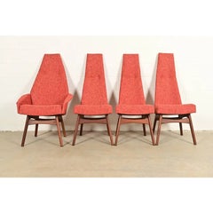 Adrian Pearsall for Craft Associates Mid-Century Modern High Back Dining Chairs