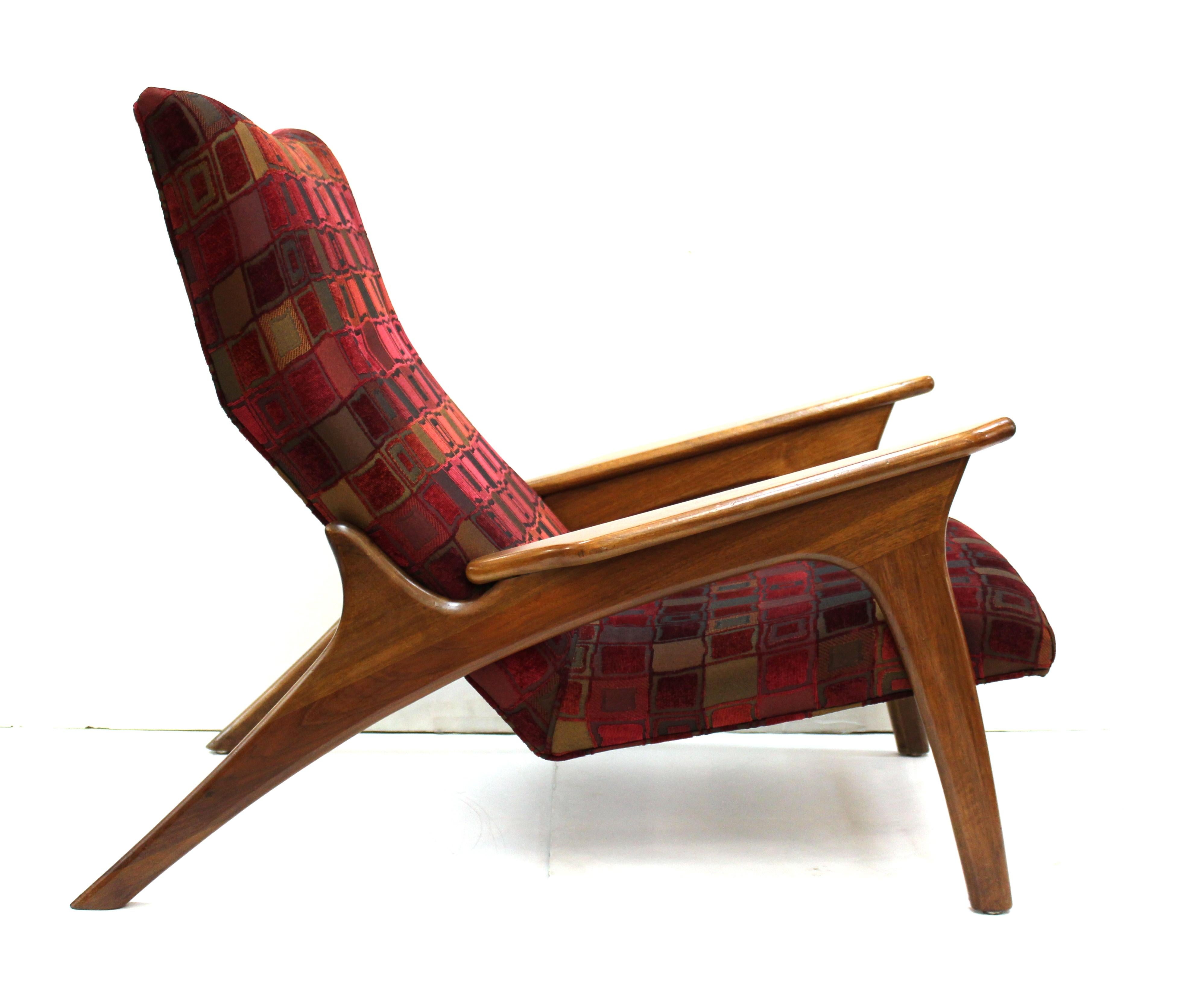 Mid-20th Century Adrian Pearsall for Craft Associates Mid-Century Modern Lounge Chair and Ottoman