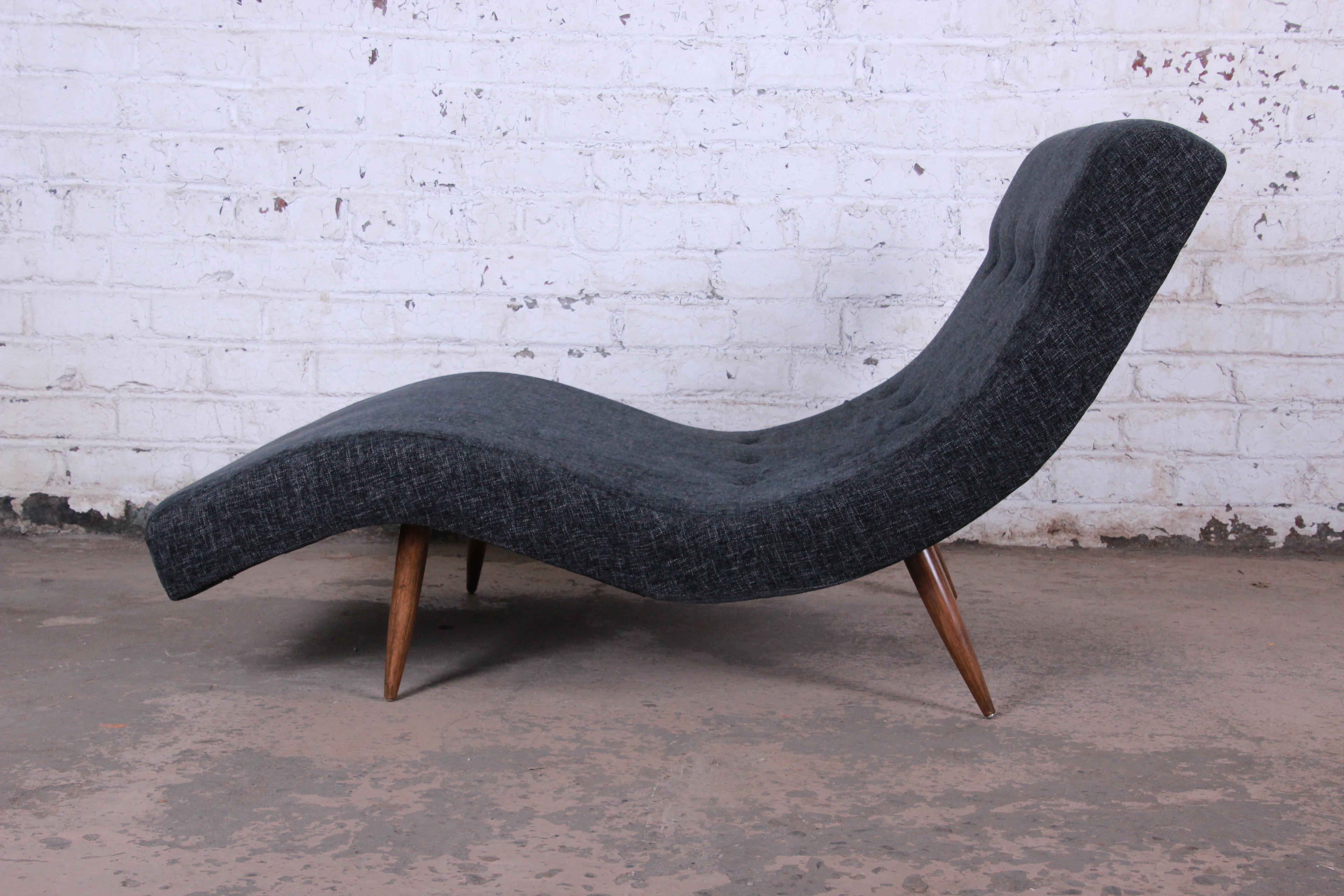 American Adrian Pearsall for Craft Associates Mid-Century Modern Wave Chaise Lounge
