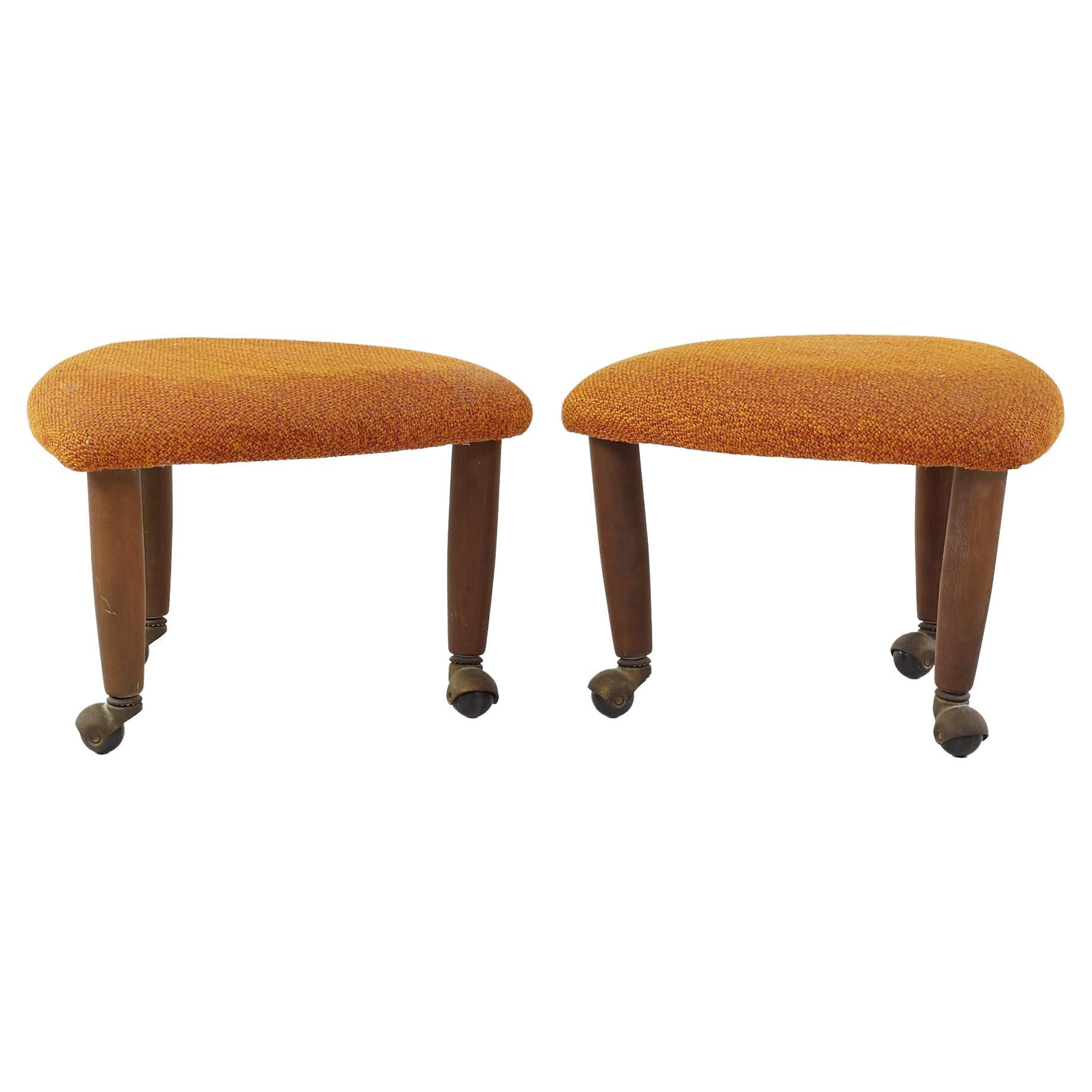 Adrian Pearsall for Craft Associates Mid Century Ottomans - Pair For Sale