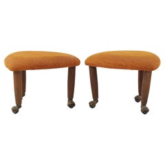 Vintage Adrian Pearsall for Craft Associates Mid Century Ottomans, Pair