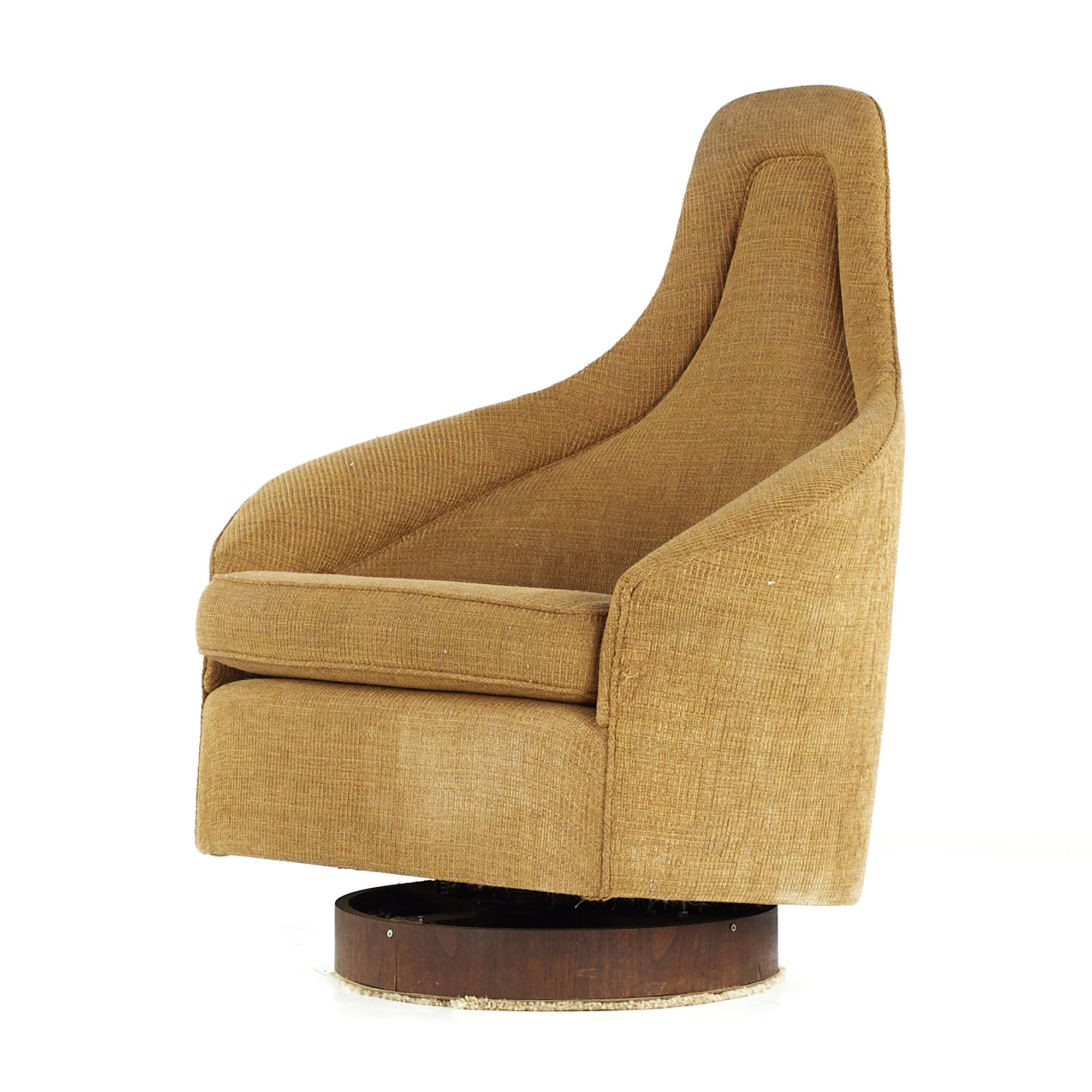 Mid-Century Modern Adrian Pearsall for Craft Associates Midcentury Swivel Tilt Chair For Sale