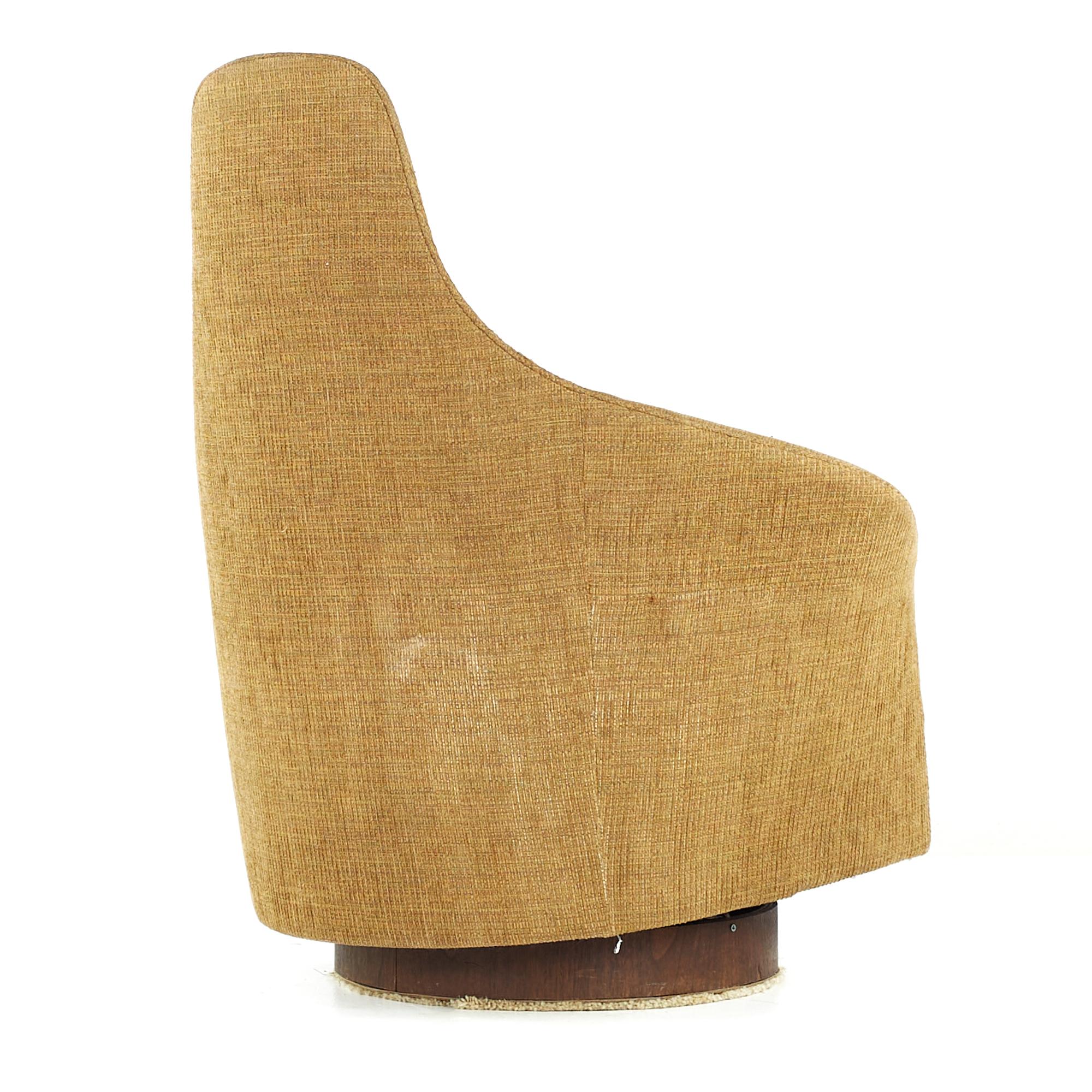 Chaise pivotante Adrian Pearsall pour Craft Associates du milieu du siècle dernier en vente 1