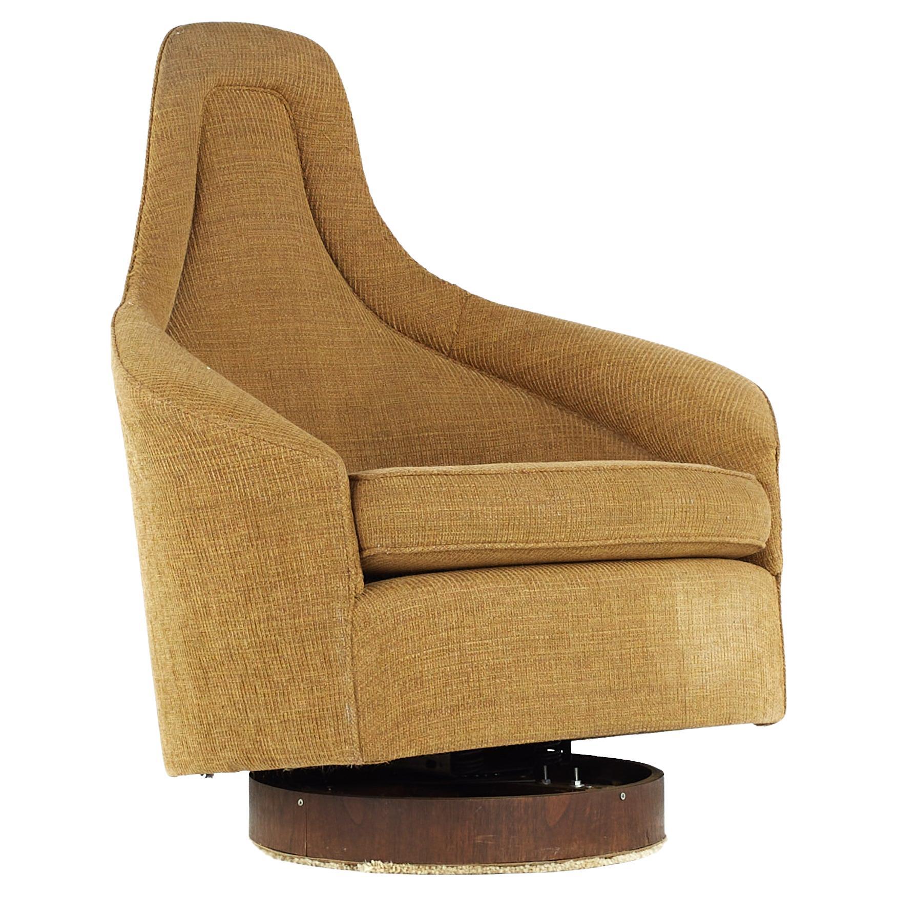Chaise pivotante Adrian Pearsall pour Craft Associates du milieu du siècle dernier en vente