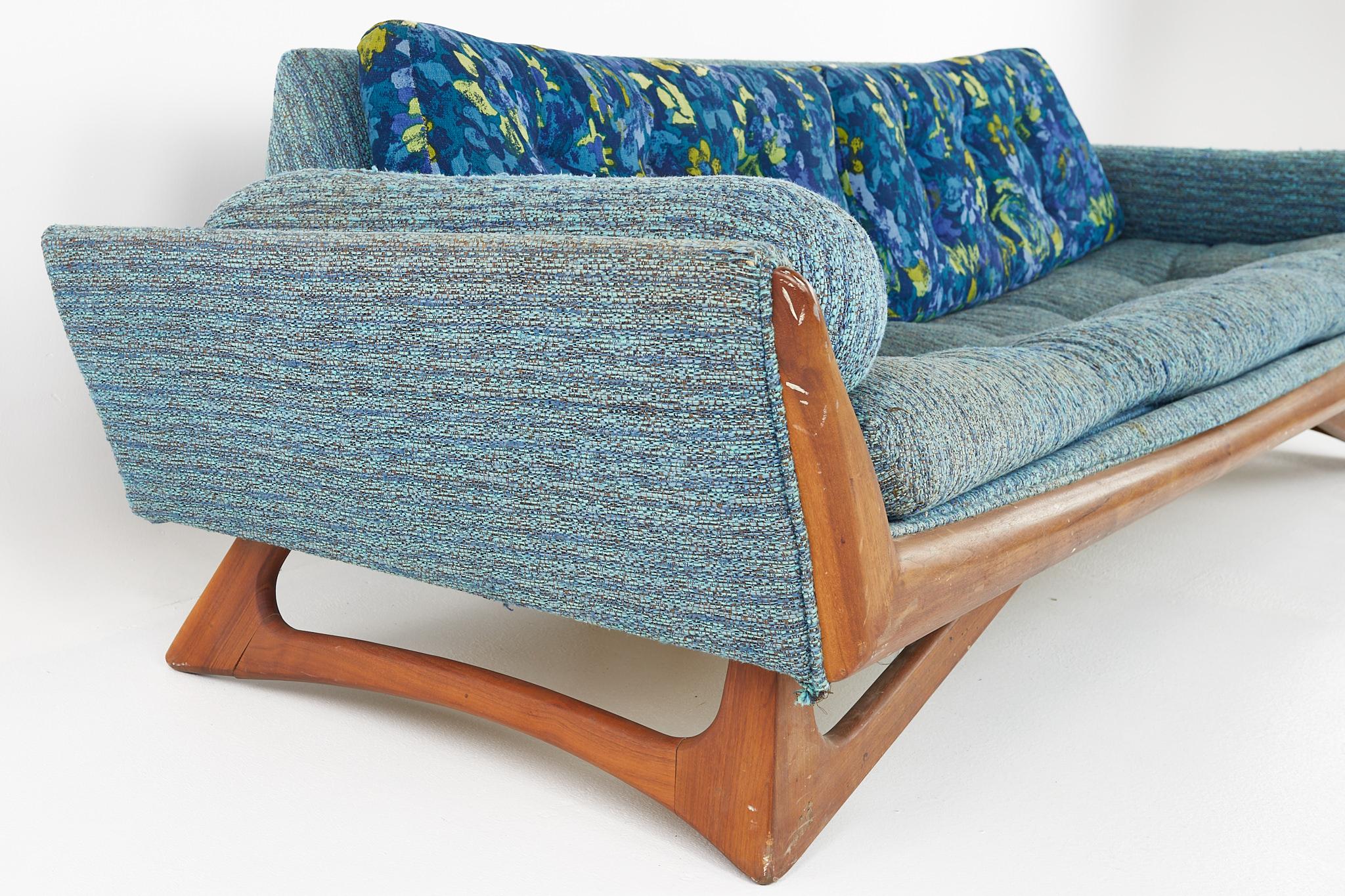 Adrian Pearsall for Craft Associates Mid Century Walnut Gondola Sofa 3