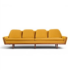 Adrian Pearsall for Craft Associates Mid Century Walnut Gondola Sofa