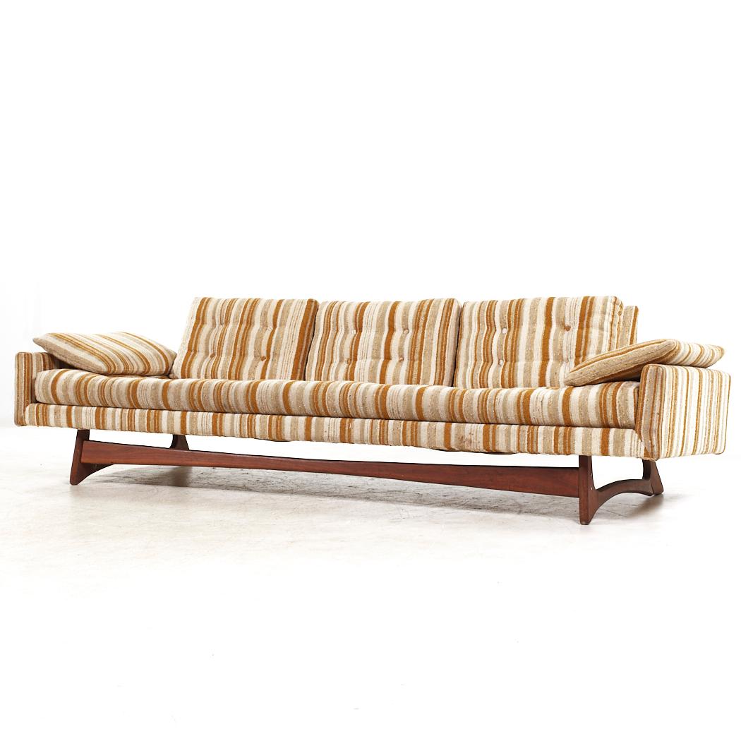 Mid-Century Modern Adrian Pearsall for Craft Associates Mid Century Walnut Gondola Sofa For Sale