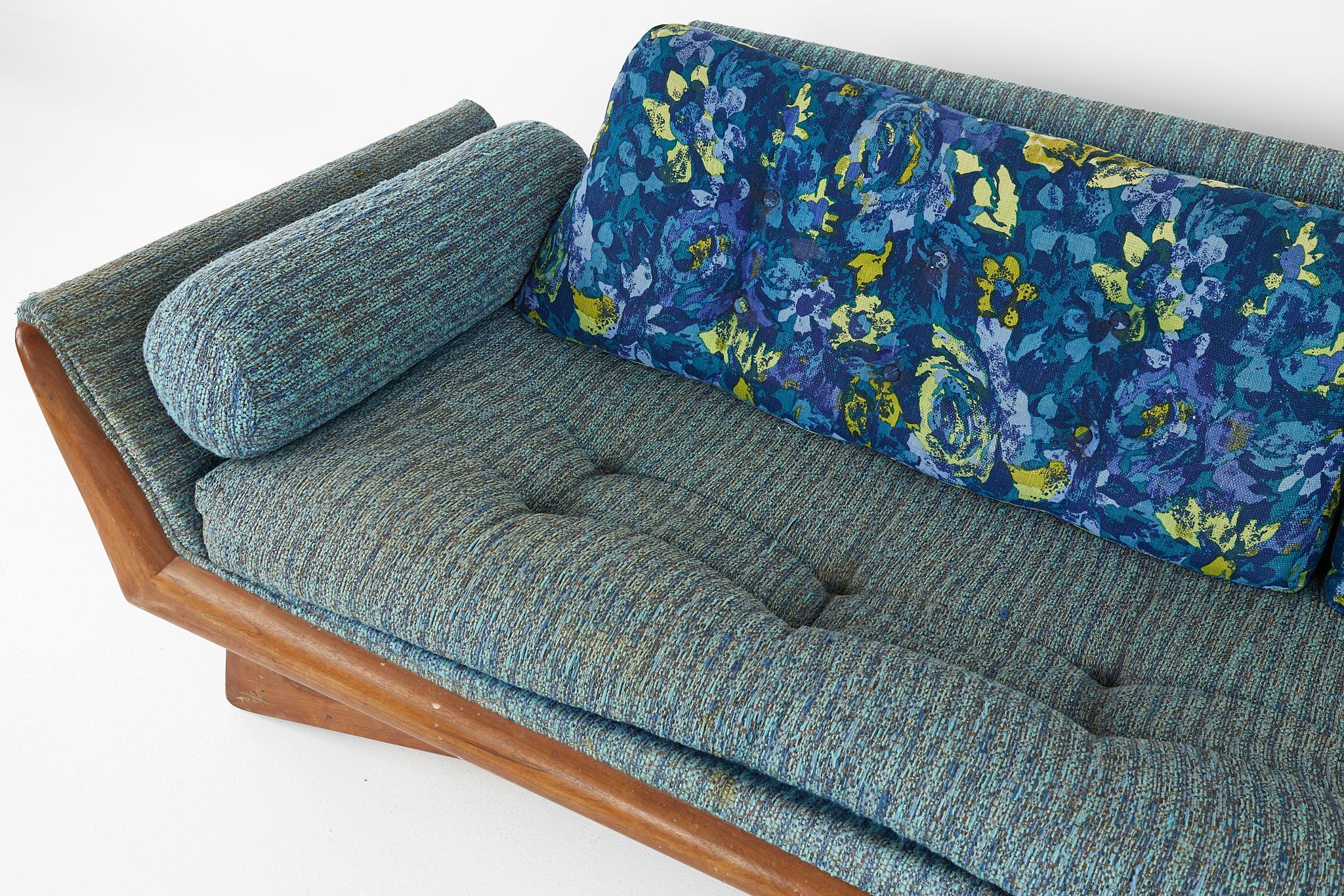 American Adrian Pearsall for Craft Associates Mid Century Walnut Gondola Sofa