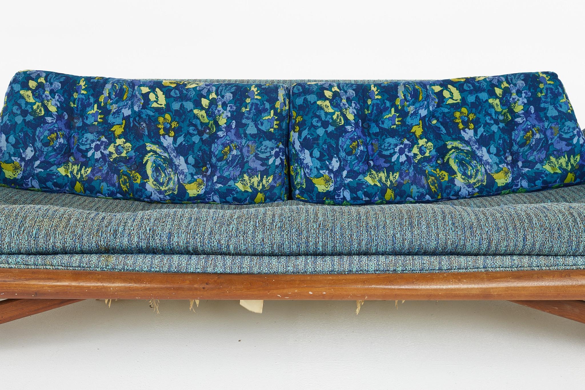 Adrian Pearsall for Craft Associates Mid Century Walnut Gondola Sofa 1