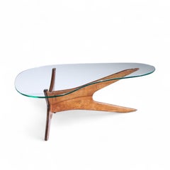 Adrian Pearsall for Craft Associates Mid Century Walnut Jacks Coffee Table