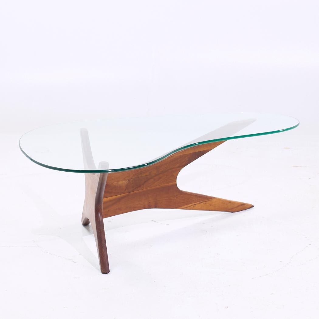 Adrian Pearsall for Craft Associates Mid Century Walnut Jacks Coffee Table Moderno de mediados de siglo en venta