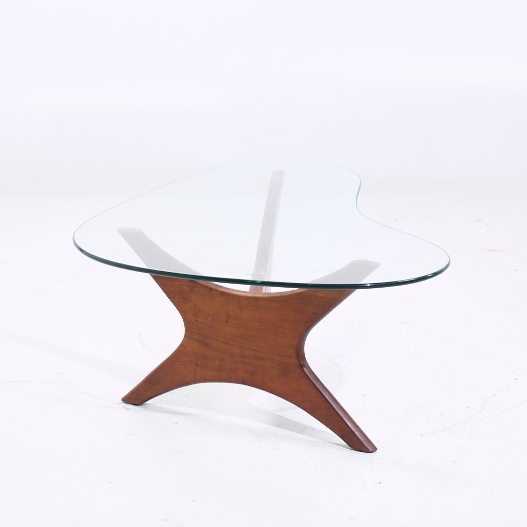 Adrian Pearsall for Craft Associates Mid Century Walnut Jacks Coffee Table Estadounidense en venta