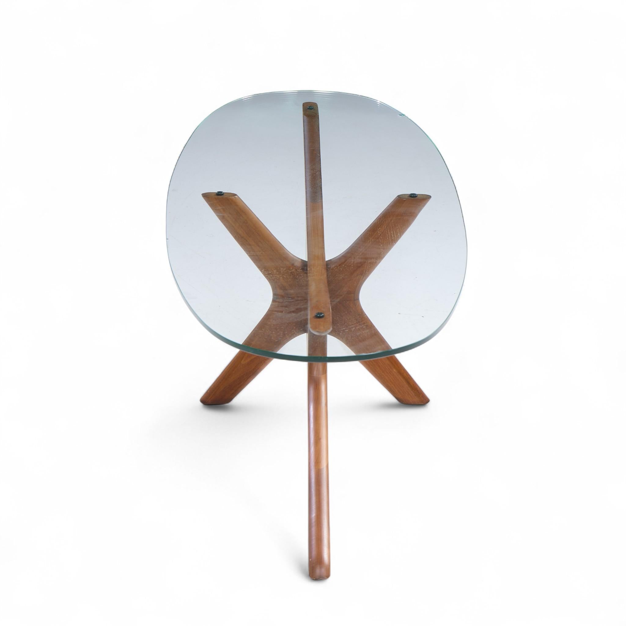 American Adrian Pearsall for Craft Associates Mid Century Walnut Jacks Coffee Table For Sale
