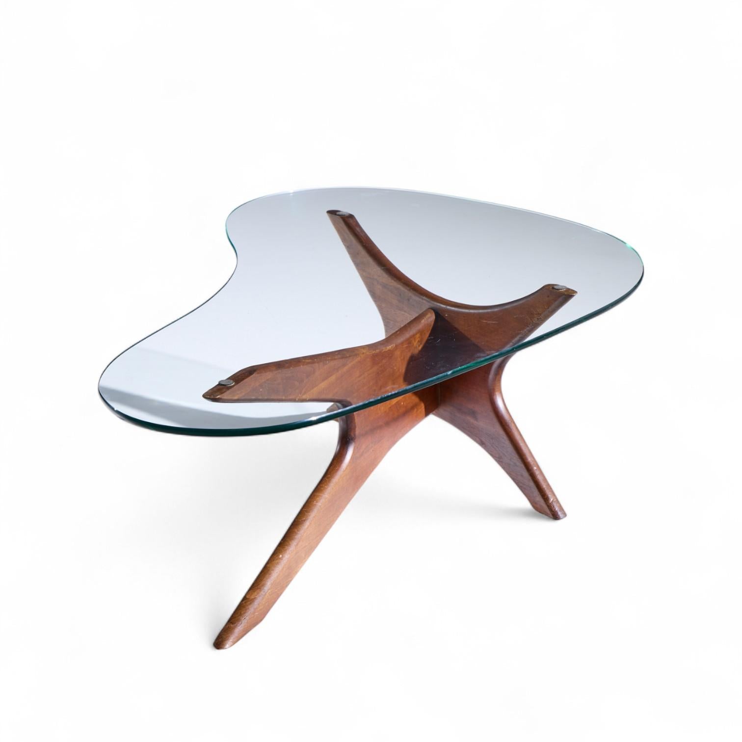 Américain Table basse Jacks en noyer du milieu du siècle d'Adrian Pearsall pour Craft Associates en vente