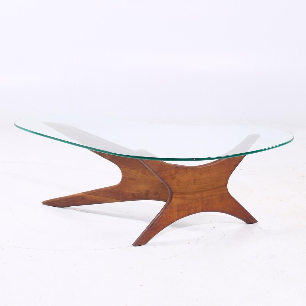 Adrian Pearsall for Craft Associates Mid Century Walnut Jacks Coffee Table en Bueno estado para la venta en Countryside, IL