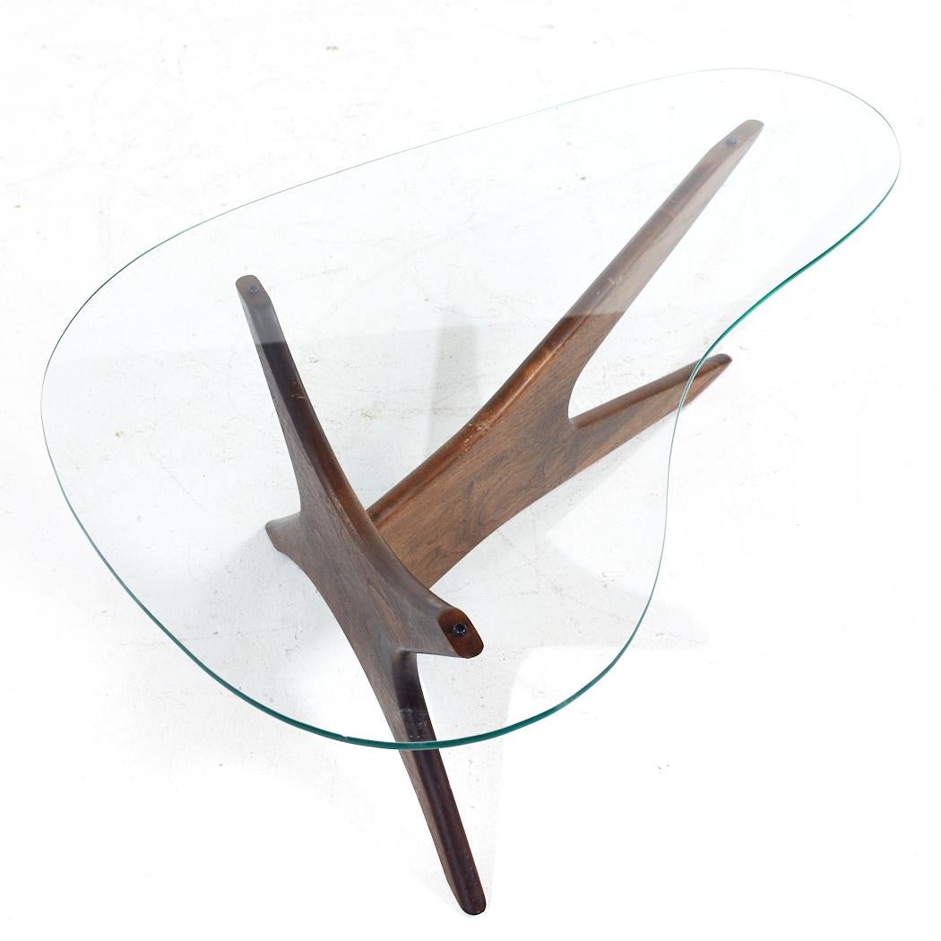 Adrian Pearsall for Craft Associates Mid Century Walnut Jacks Coffee Table For Sale 1