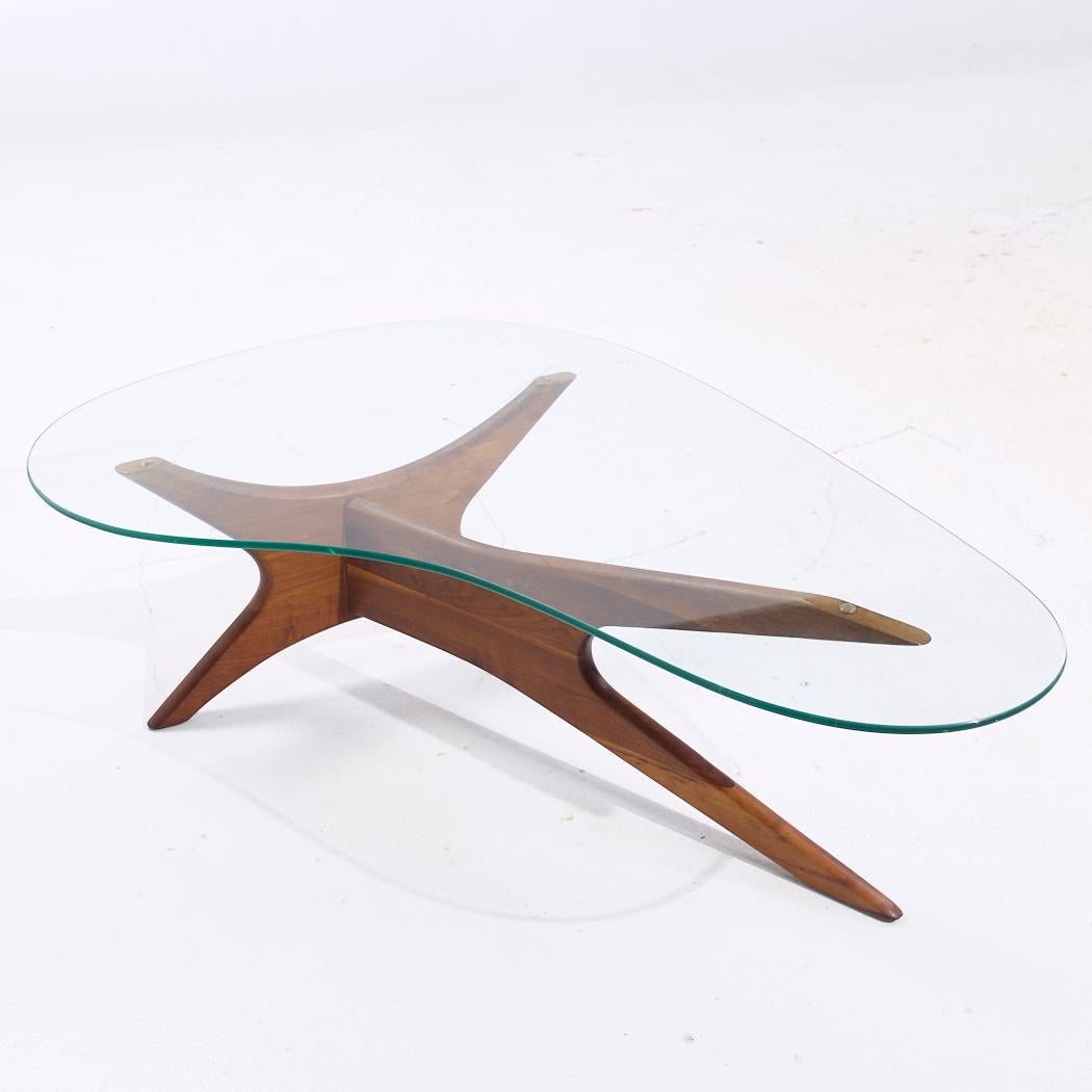 Adrian Pearsall for Craft Associates Mid Century Walnut Jacks Coffee Table en venta 2