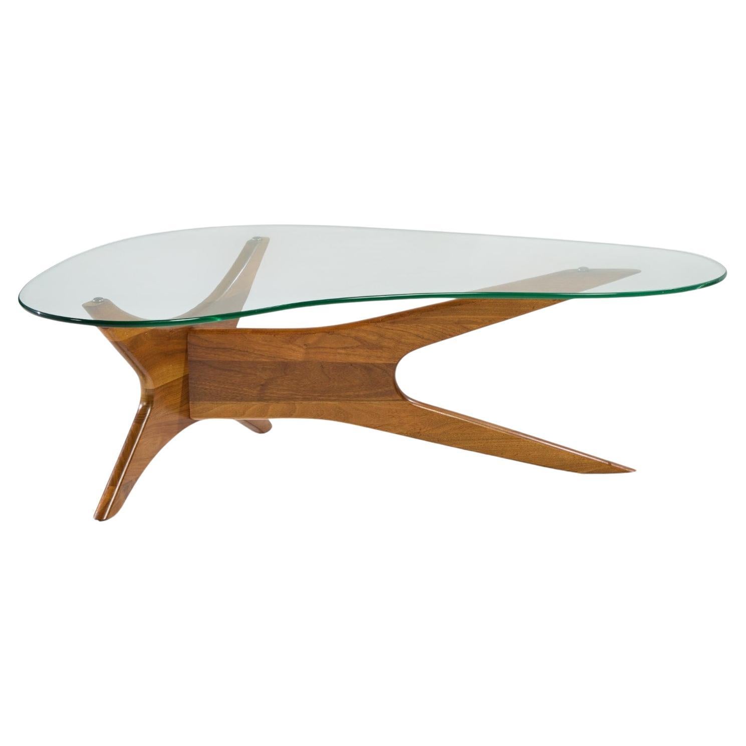 Adrian Pearsall for Craft Associates Mid Century Walnut Jacks Coffee Table