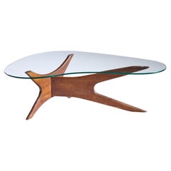 Adrian Pearsall for Craft Associates Mid Century Walnut Jacks Coffee Table