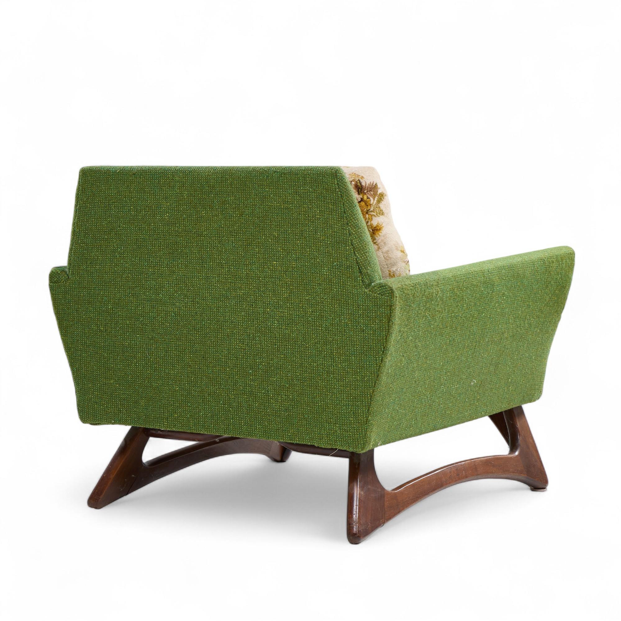 Adrian Pearsall for Craft Associates Mid Century Walnut Lounge Chair (Polster) im Angebot