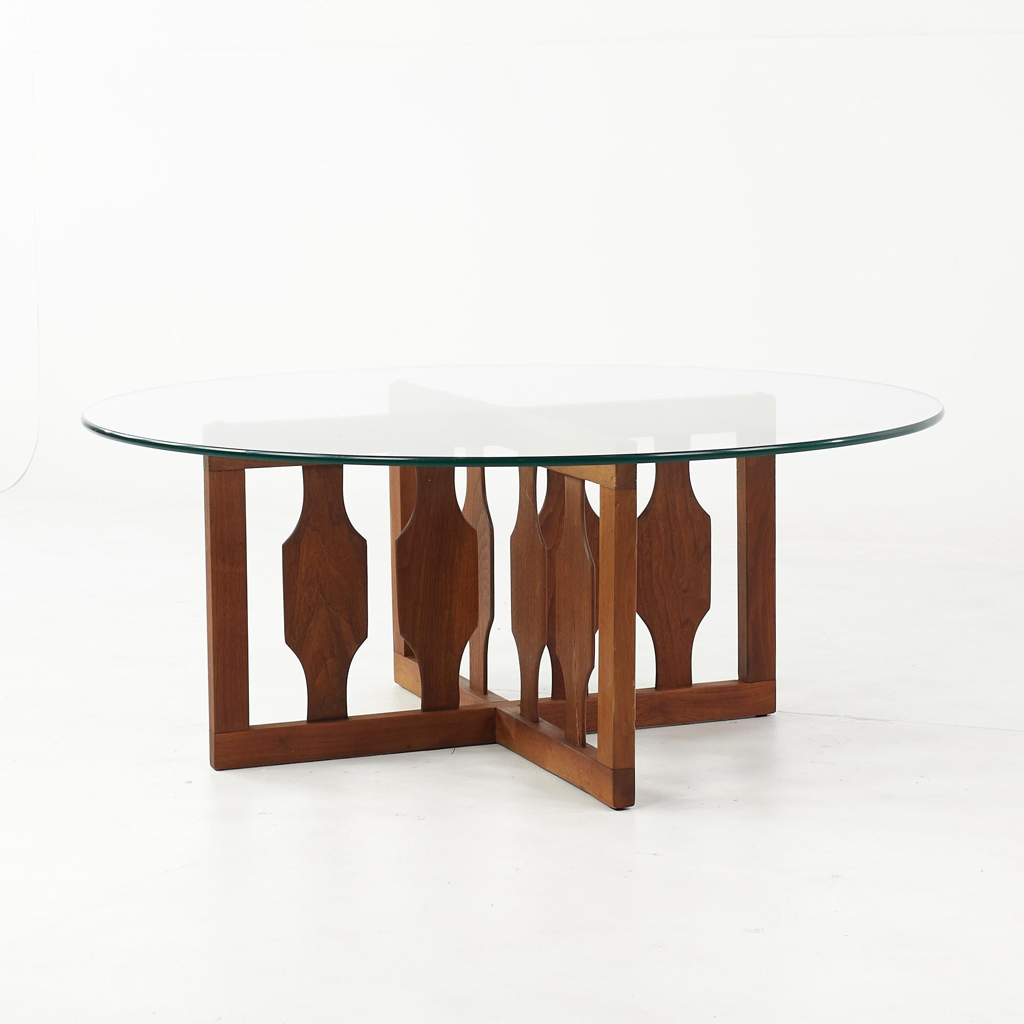 Mid-Century Modern Adrian Pearsall for Craft Associates Mid Century Walnut Round Coffee Table