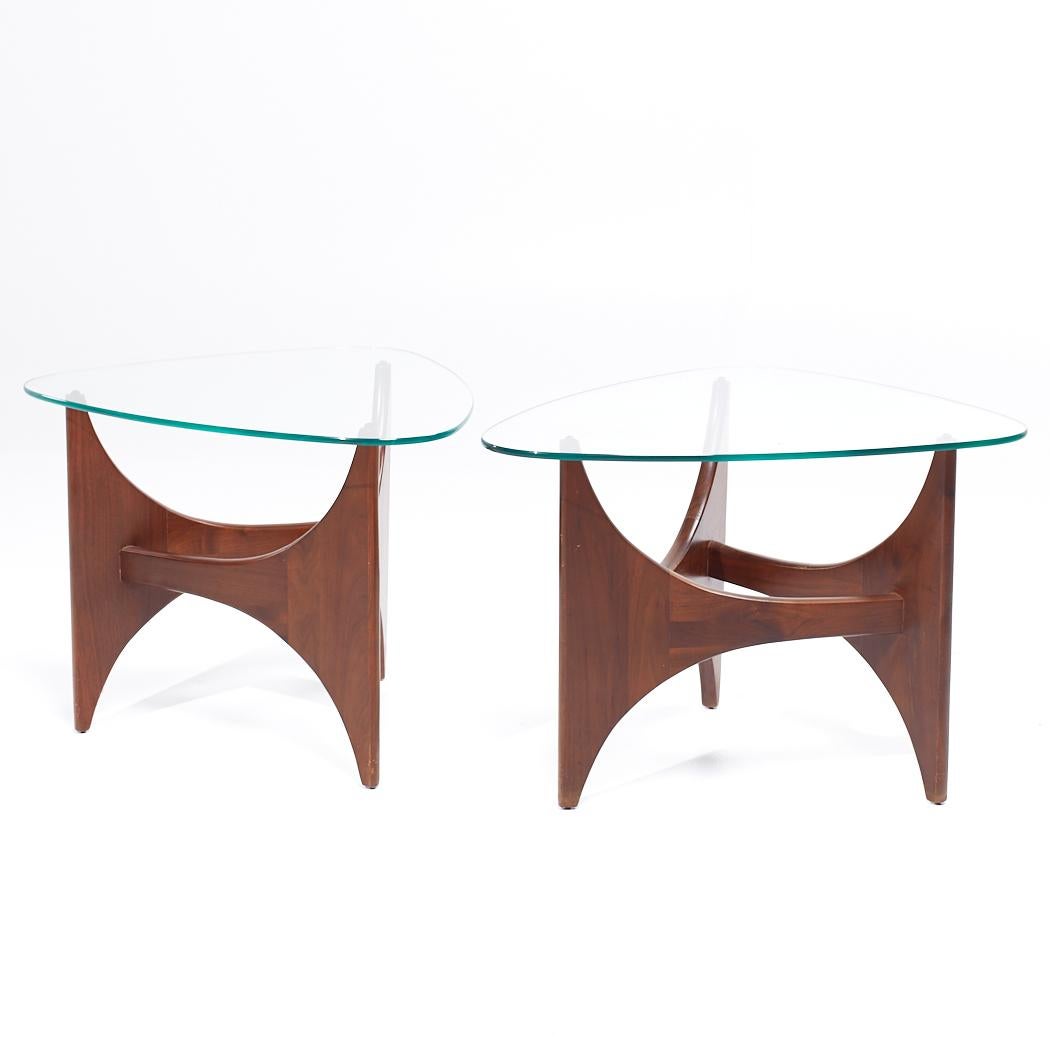 Mid-Century Modern Adrian Pearsall for Craft Associates Mid Century Walnut Side Tables - Pair For Sale