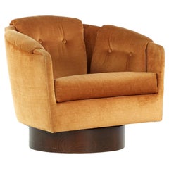 Retro Adrian Pearsall for Craft Associates Midcentury Walnut Swivel Chair