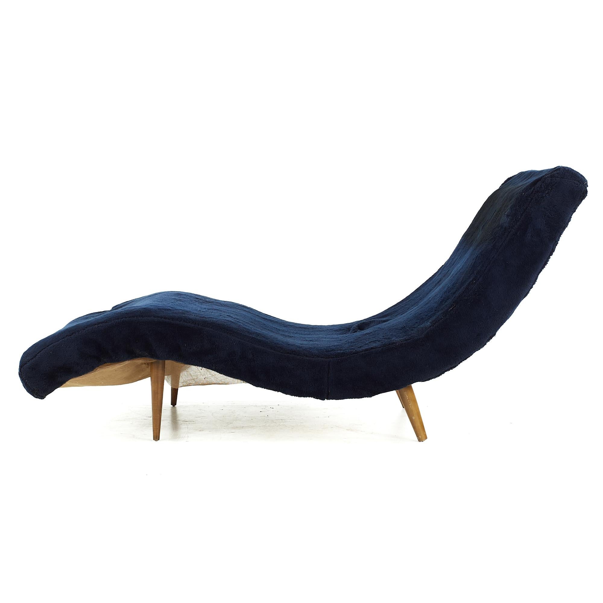 Late 20th Century Adrian Pearsall for Craft Associates Midcentury Wave Chaise For Sale