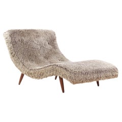 Adrian Pearsall per Craft Associates Chaise a onde di metà secolo