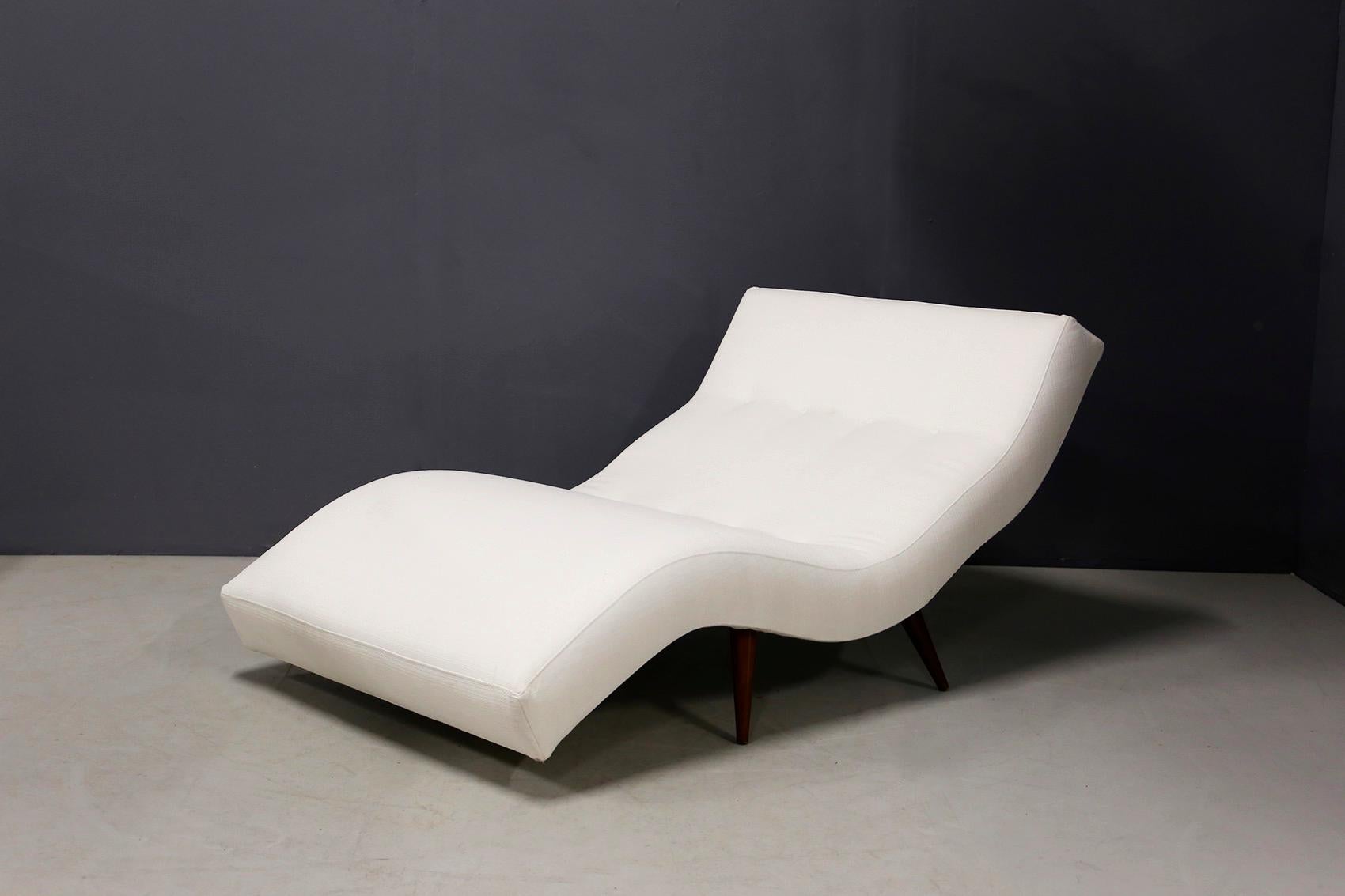 Adrian Pearsall for Craft Associates Mid-Century Modern Wave Chaise Lounge Chair 2