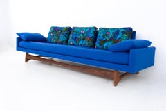 Adrian Pearsall for Craft Associates Model 2408 MCM Sleigh Leg Gondola Sofa