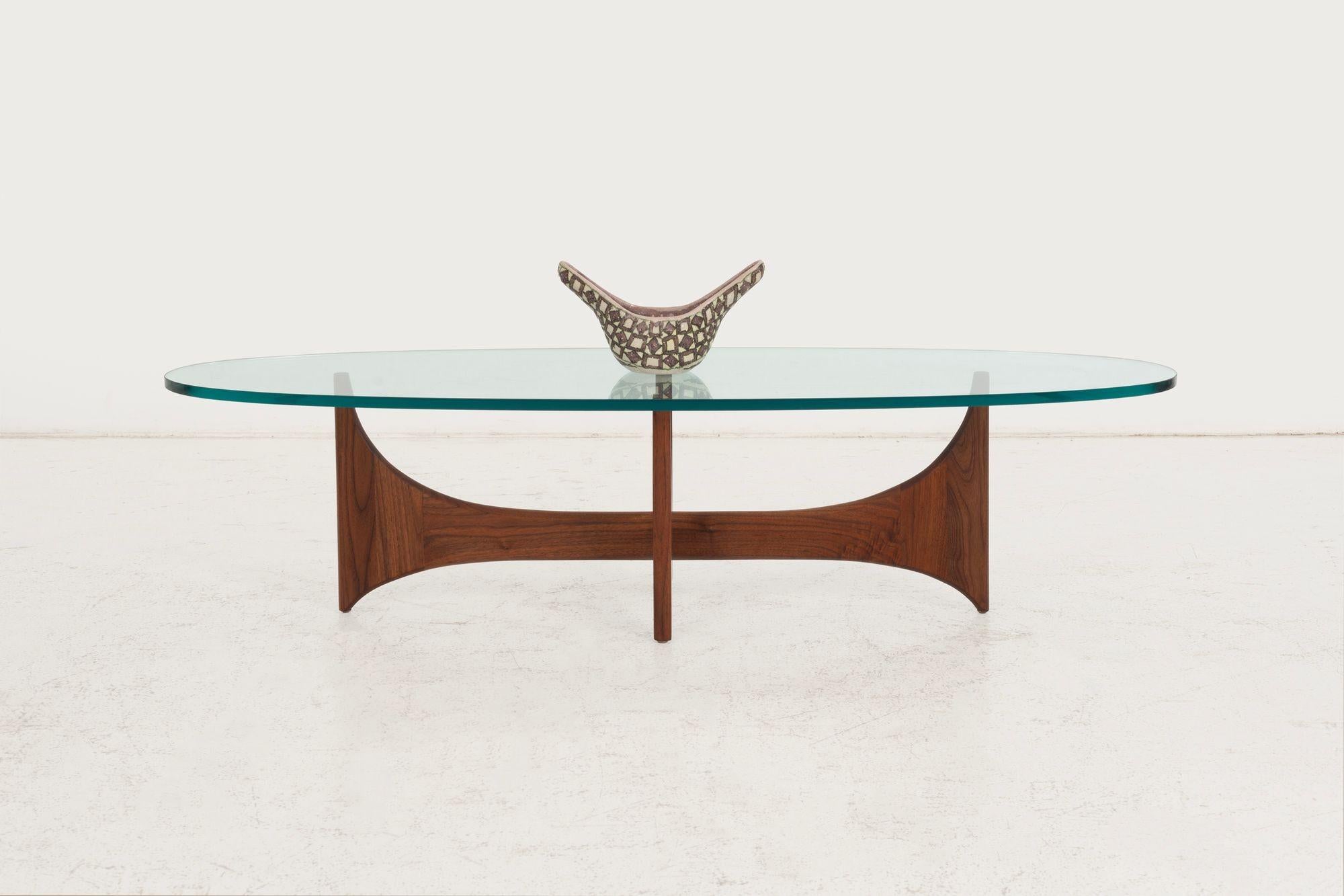 Mid-Century Modern Adrian Pearsall for Craft Associates Oiled Walnut Coffee Table 1965 For Sale