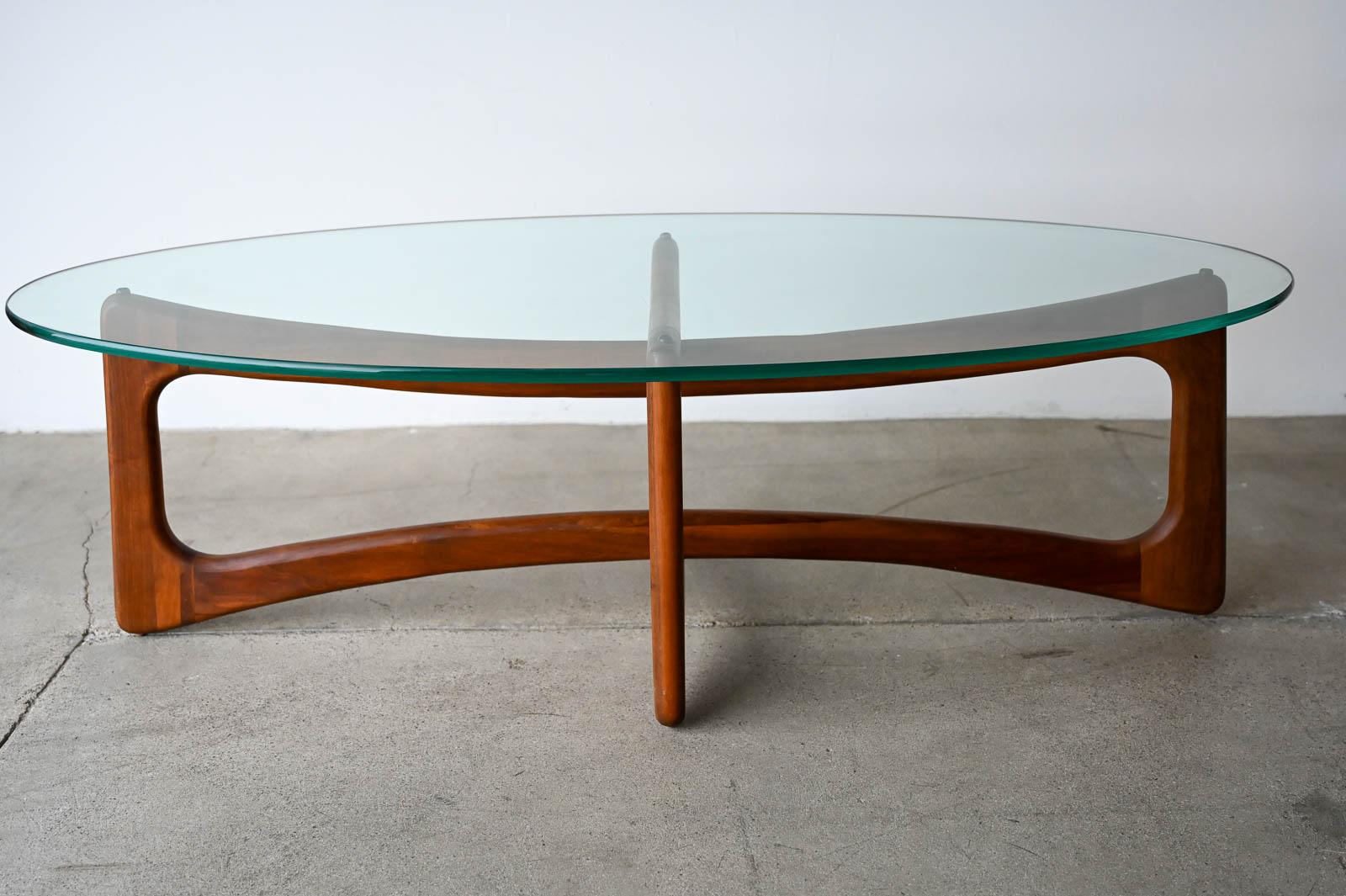 Adrian Pearsall for Craft Associates Oval Bowtie Walnut Coffee Table, ca. 1960 4