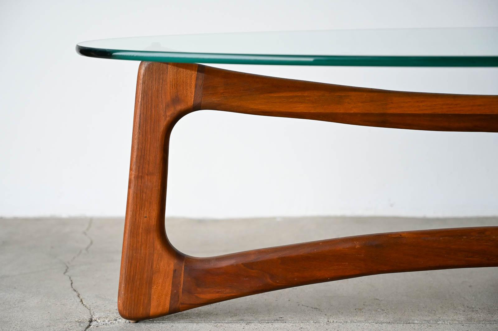 Adrian Pearsall for Craft Associates Oval Bowtie Walnut Coffee Table, ca. 1960 2