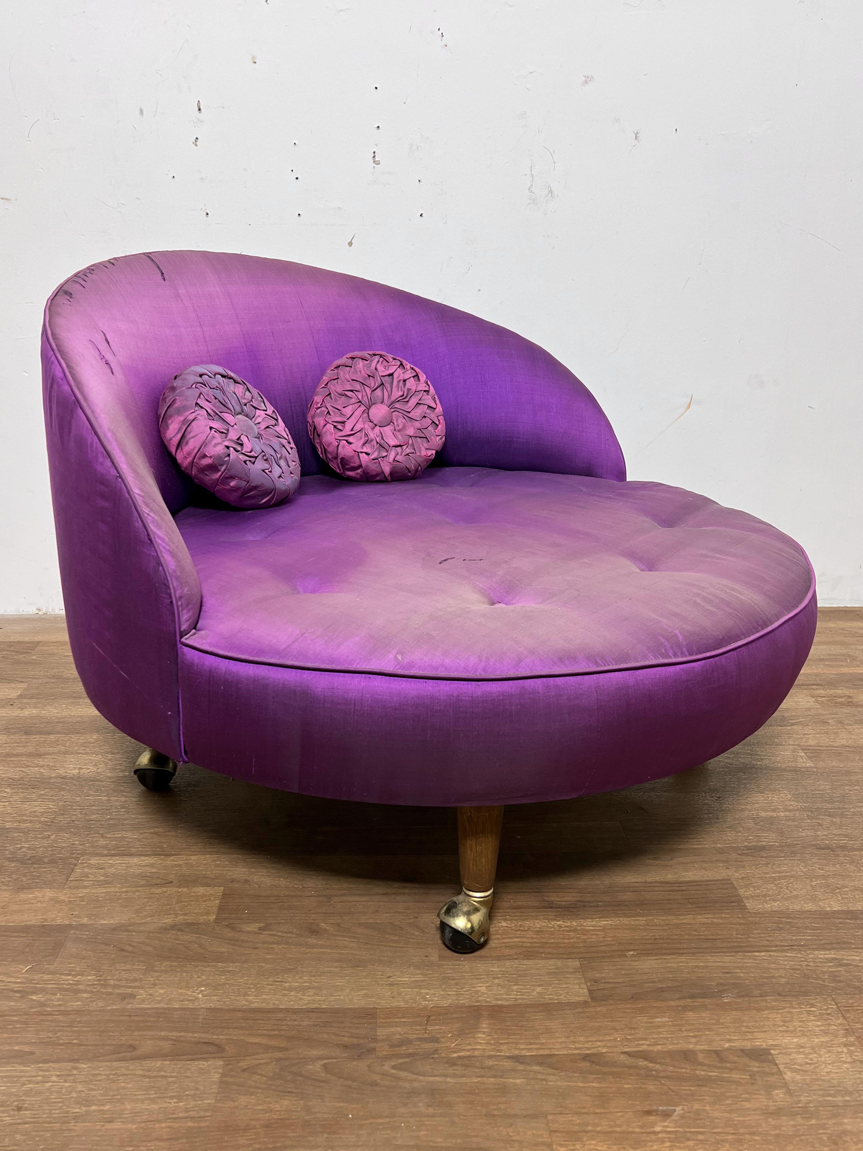 Mid-Century Modern Adrian Pearsall pour Craft Associates Chaise longue havane surdimensionnée Circa 1960s en vente