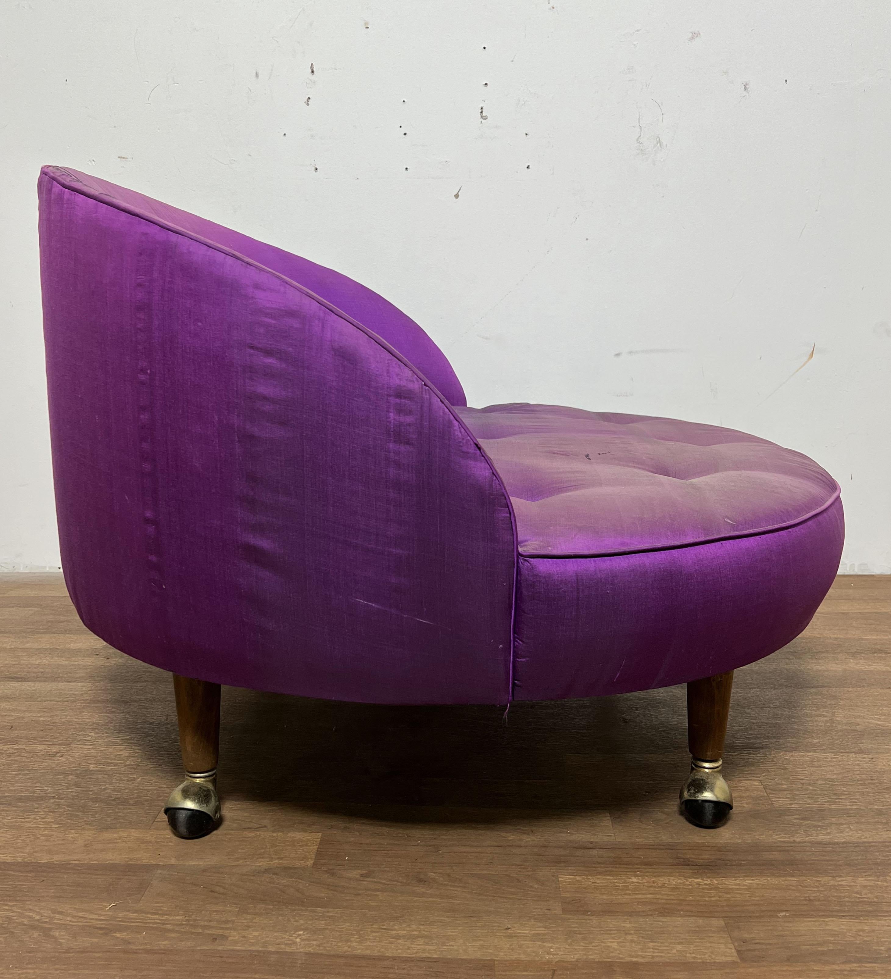 Américain Adrian Pearsall pour Craft Associates Chaise longue havane surdimensionnée Circa 1960s en vente