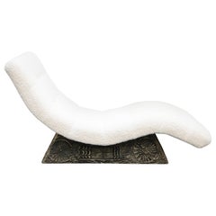 Adrian Pearsall for Craft Associates Rare Brutalist 'Wave' Daybed, 1960s, Signed