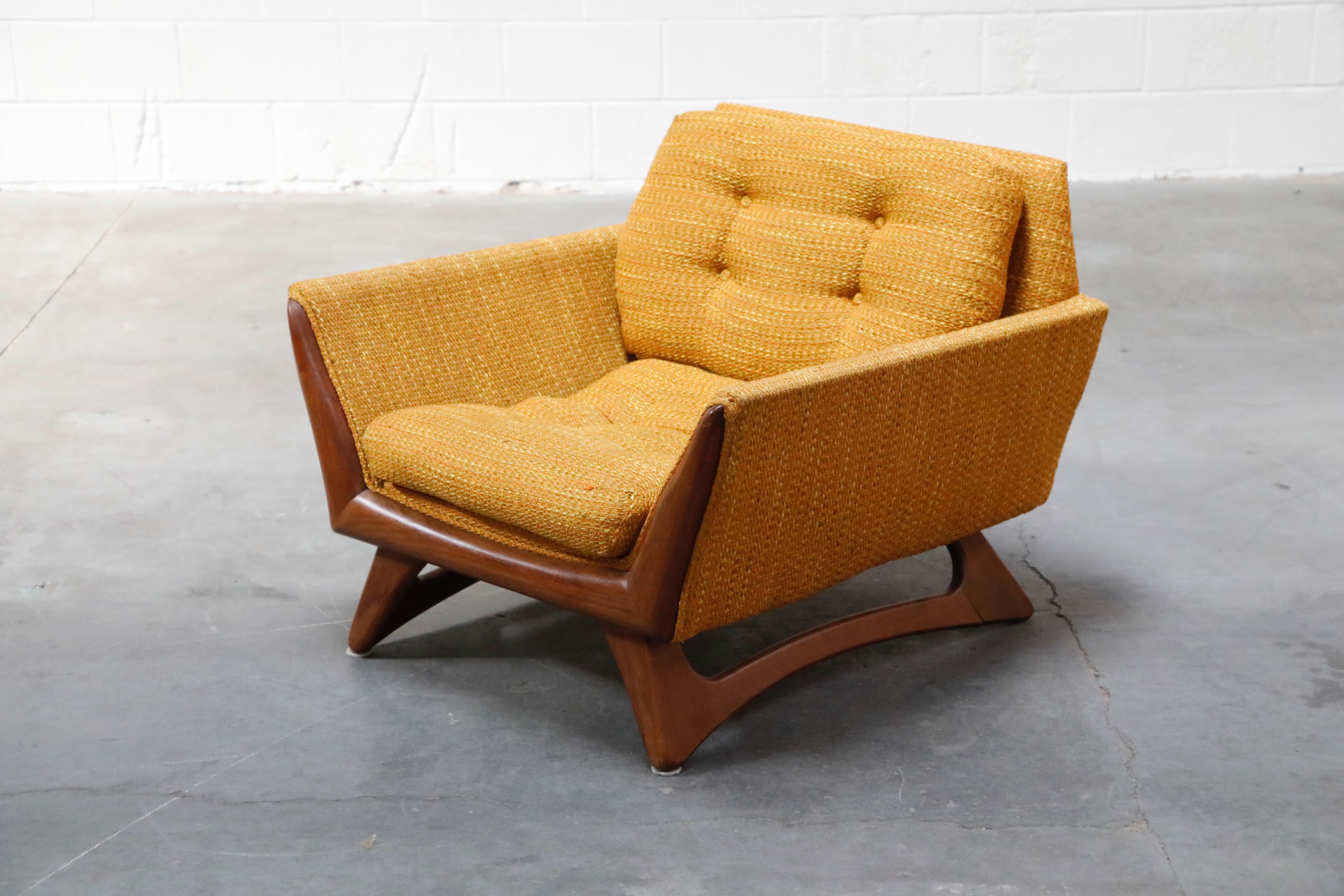 Mid-Century Modern Adrian Pearsall for Craft Associates Sculpted Lounge Chair, circa 1960s, Signed