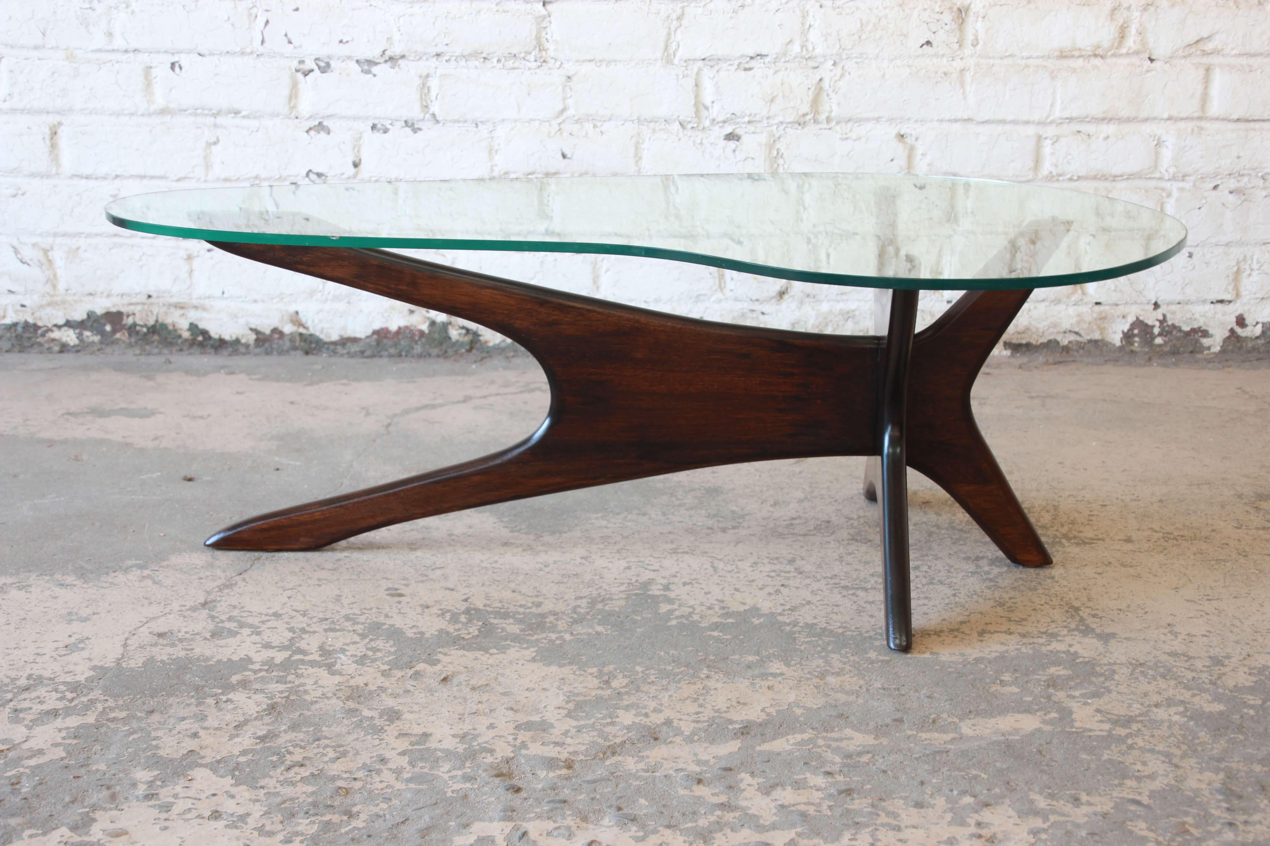 Mid-Century Modern Adrian Pearsall for Craft Associates Sculpted Walnut Coffee Table