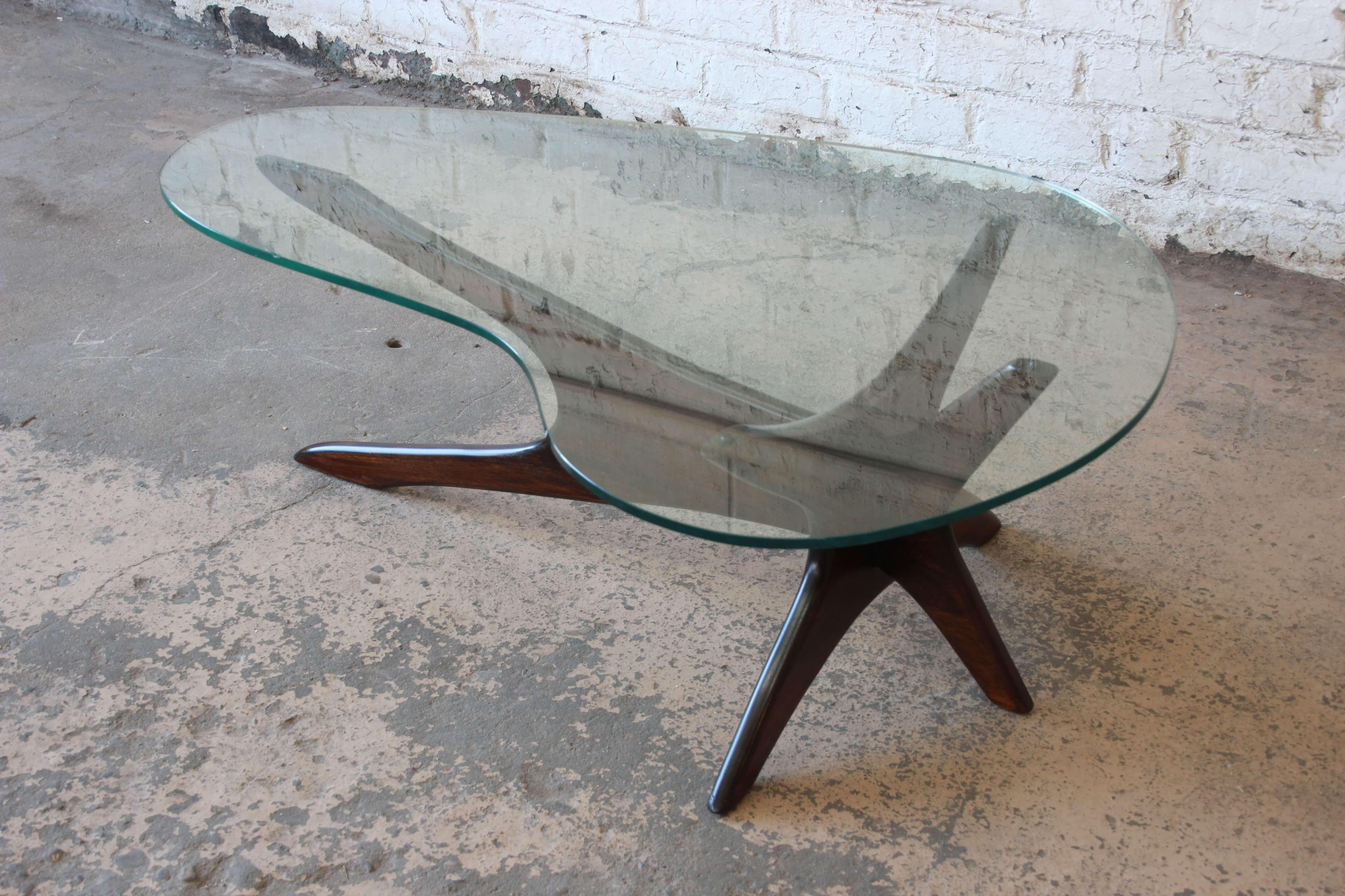 Adrian Pearsall for Craft Associates Sculpted Walnut Coffee Table In Good Condition In South Bend, IN