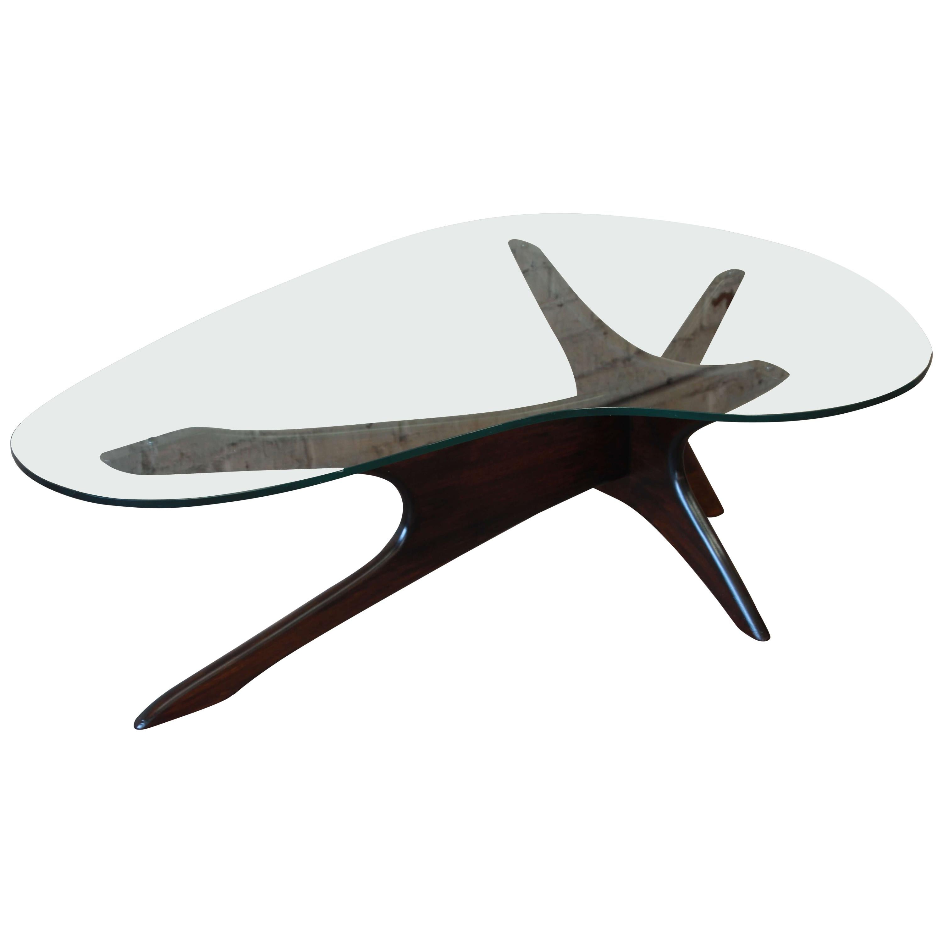 Adrian Pearsall for Craft Associates Sculpted Walnut Coffee Table