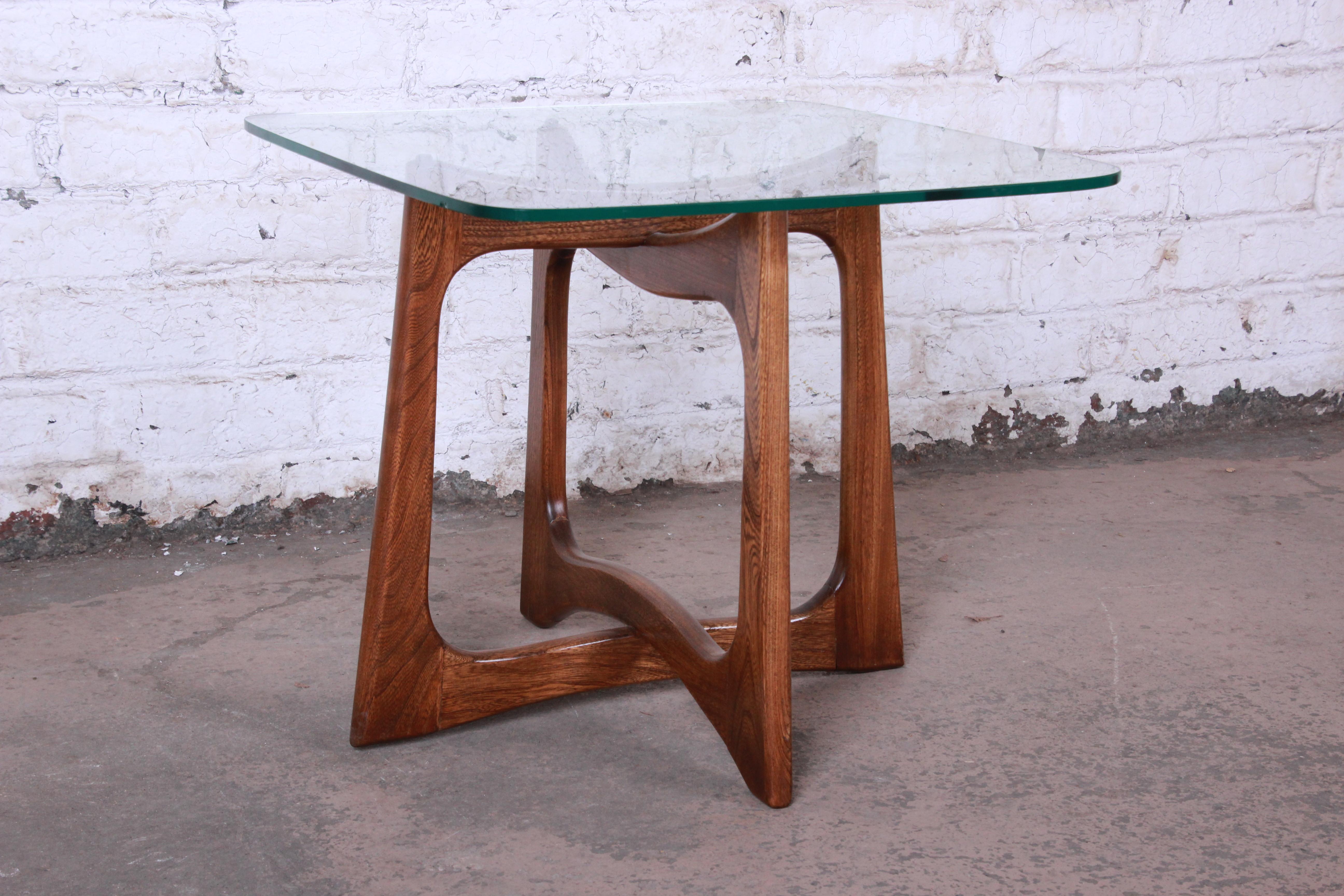 Mid-Century Modern Adrian Pearsall for Craft Associates Sculpted Walnut Side Table, 1960s
