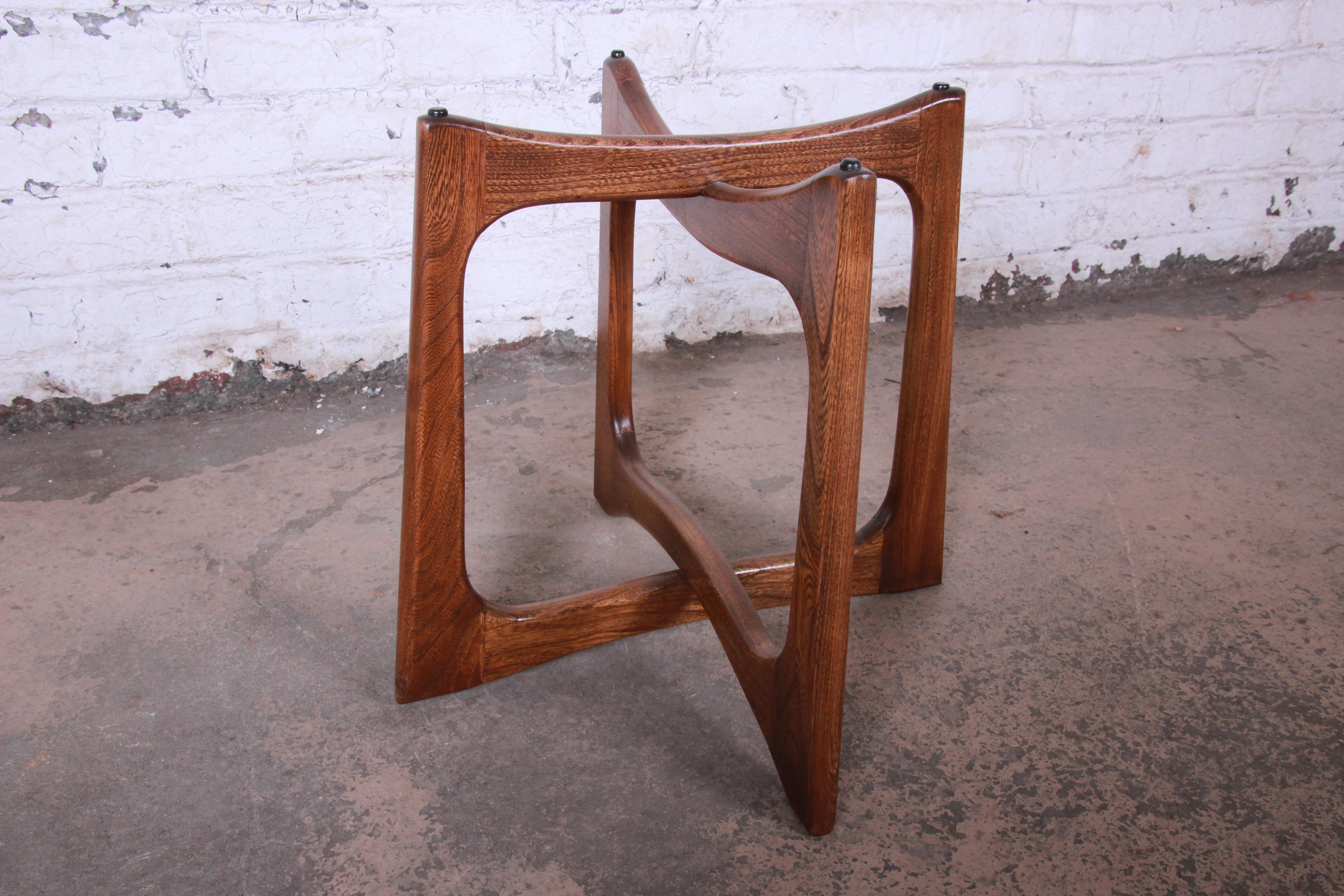 Mid-20th Century Adrian Pearsall for Craft Associates Sculpted Walnut Side Table, 1960s