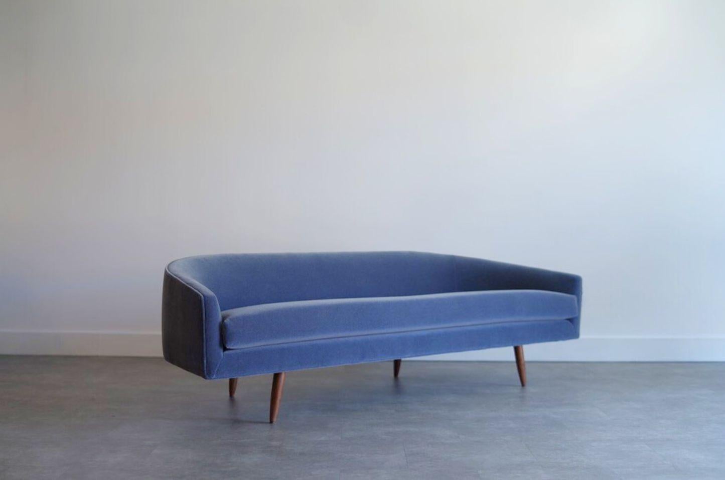 Mid-Century moderno Adrian Pearsall per Craft Associates Divano in mohair, C.C. anni '50 in vendita