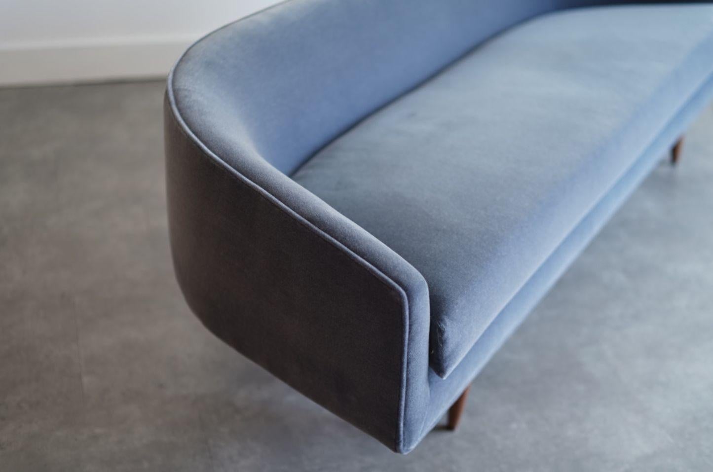 Adrian Pearsall per Craft Associates Divano in mohair, C.C. anni '50 in vendita 1